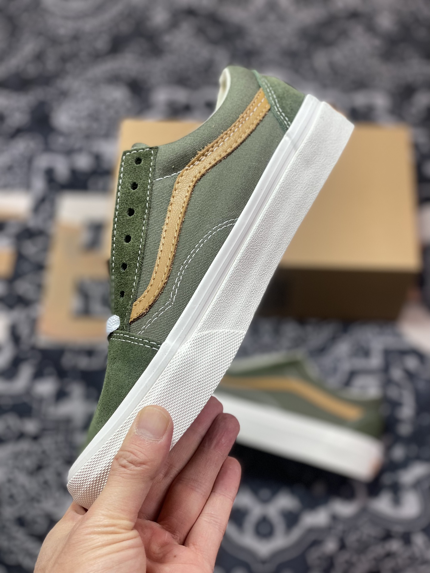 150 Vans Old Skool VR3 棕绿 范斯官方 高端支线 休闲帆布鞋 VN0005UB50K