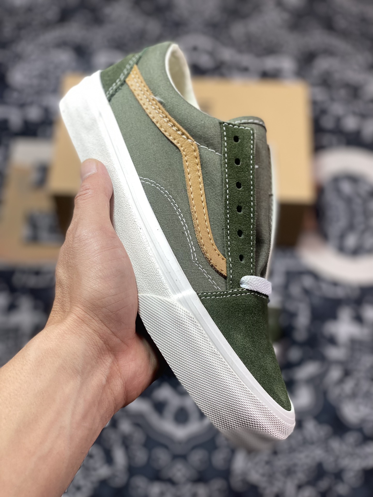 150 Vans Old Skool VR3 棕绿 范斯官方 高端支线 休闲帆布鞋 VN0005UB50K