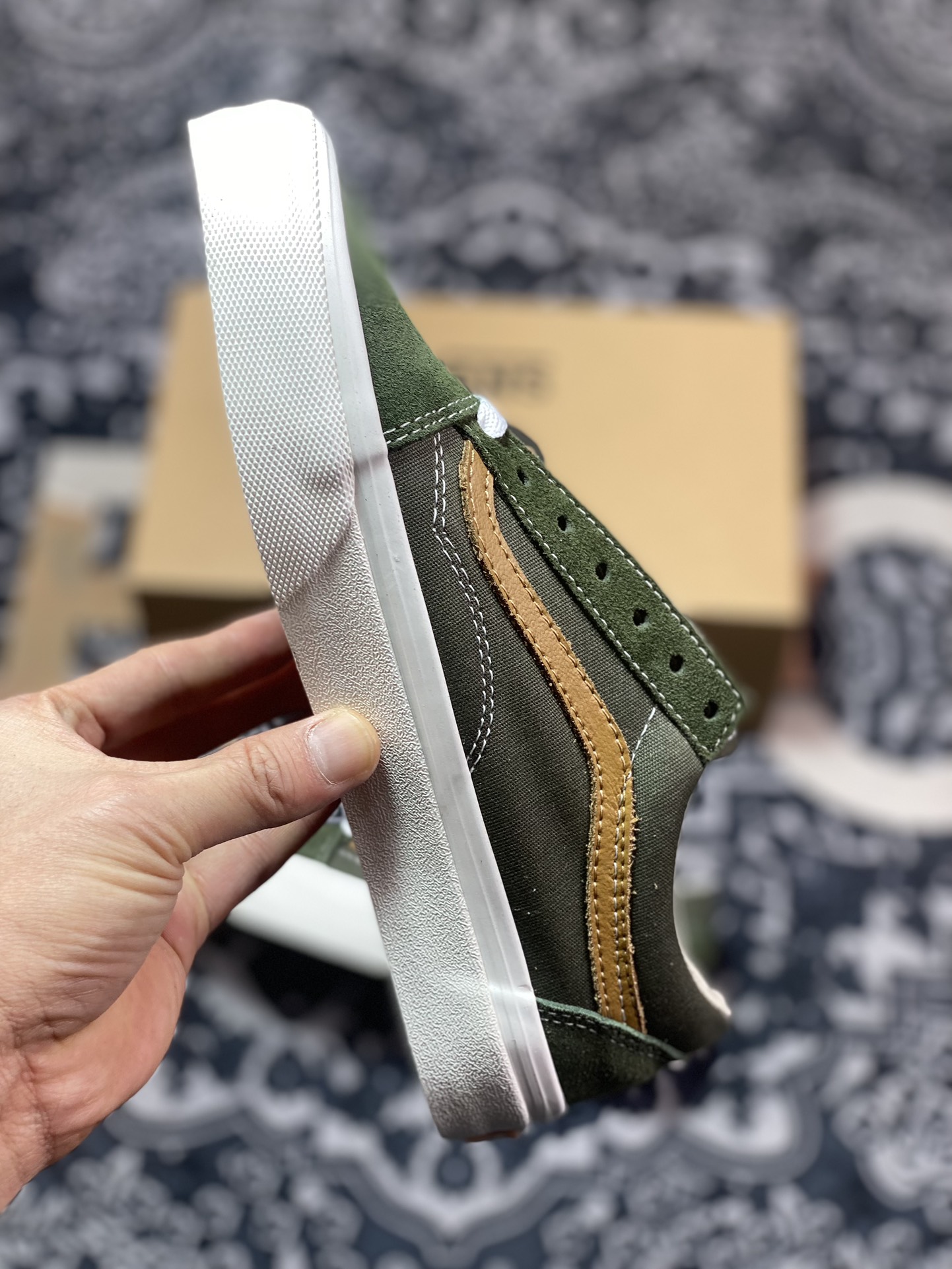 150 Vans Old Skool VR3 棕绿 范斯官方 高端支线 休闲帆布鞋 VN0005UB50K