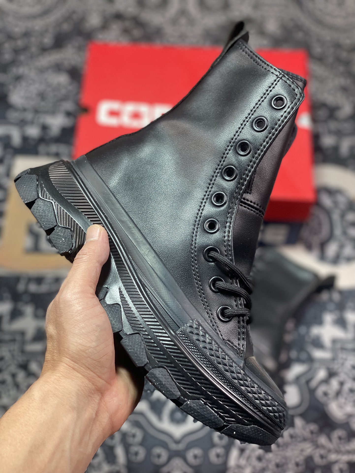 220  Converse Trewave 限定款马丁靴 匡威新款厚底黑武士马丁靴