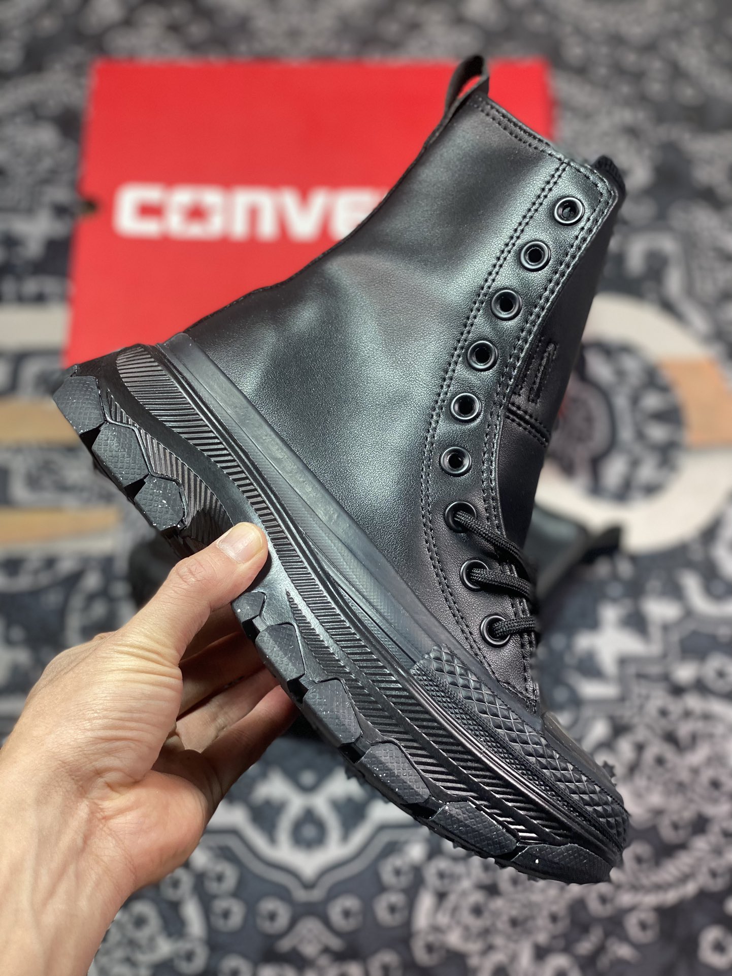 220  Converse Trewave 限定款马丁靴 匡威新款厚底黑武士马丁靴