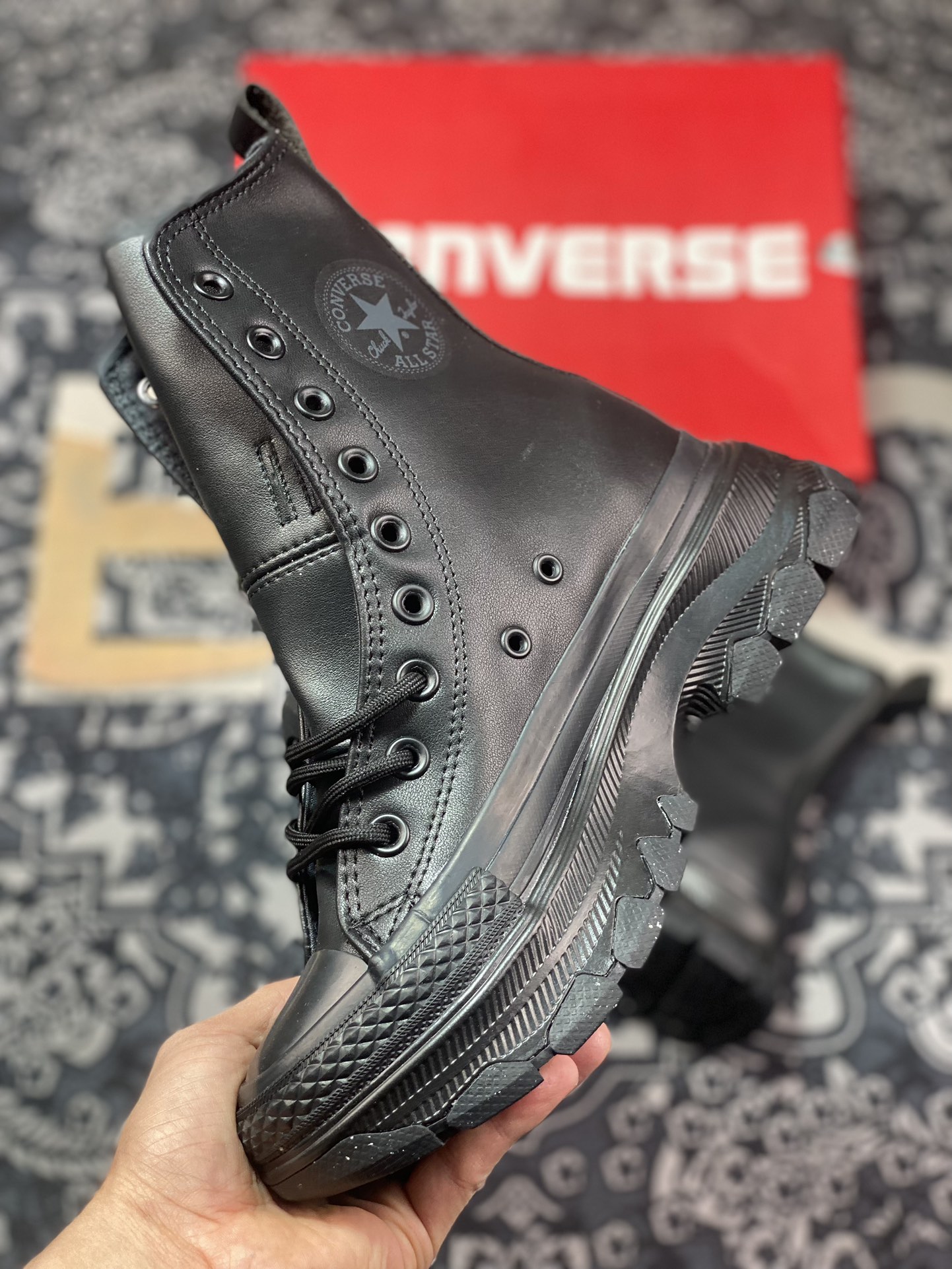 220  Converse Trewave 限定款马丁靴 匡威新款厚底黑武士马丁靴