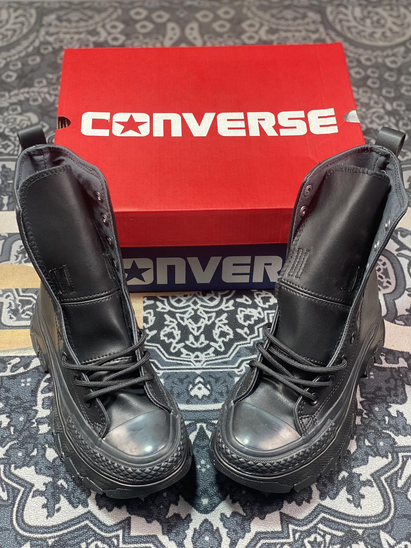 220  Converse Trewave 限定款马丁靴 匡威新款厚底黑武士马丁靴