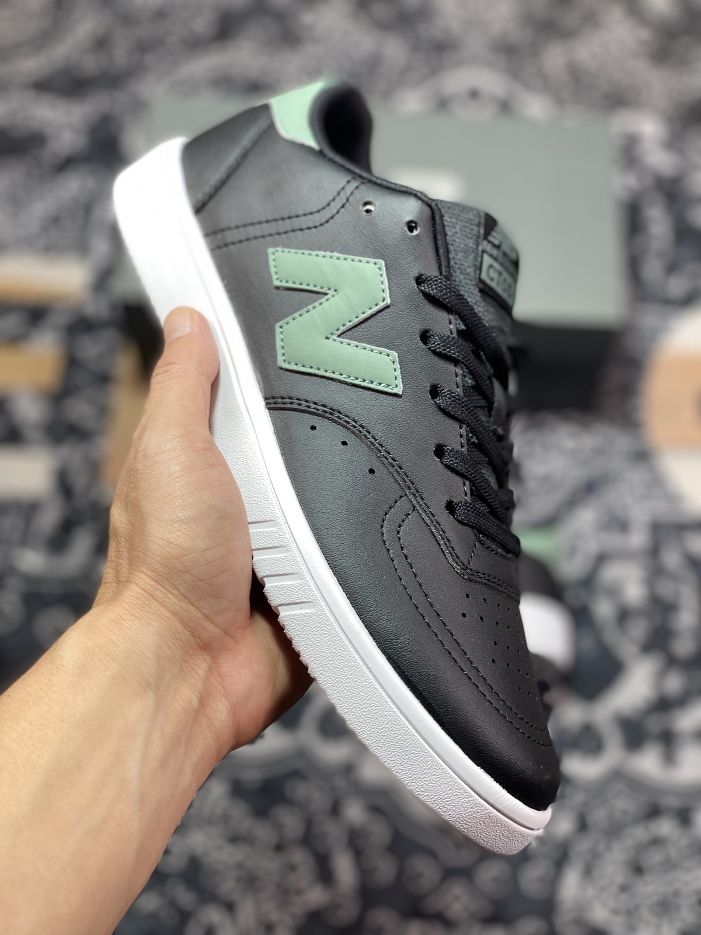 150 NB新百伦New Balance CT05系列低帮经典复古轻量休闲运动篮球板鞋“皮革黑绿”CT05WG3