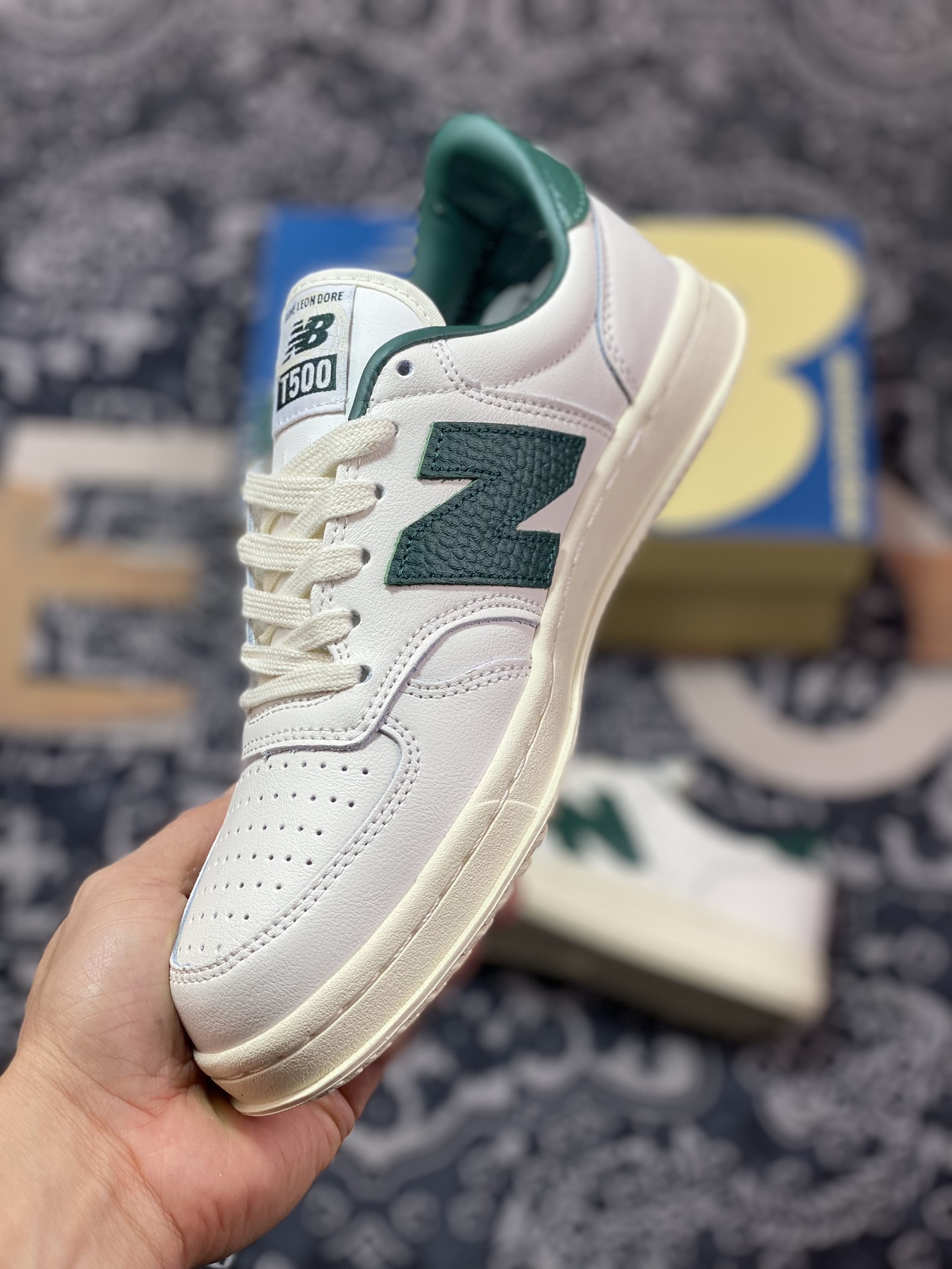 180 新百伦New Balance CT500 Tennis Oxfords系列经典复古低帮板鞋“联名皮革米白深绿”CT500AC1