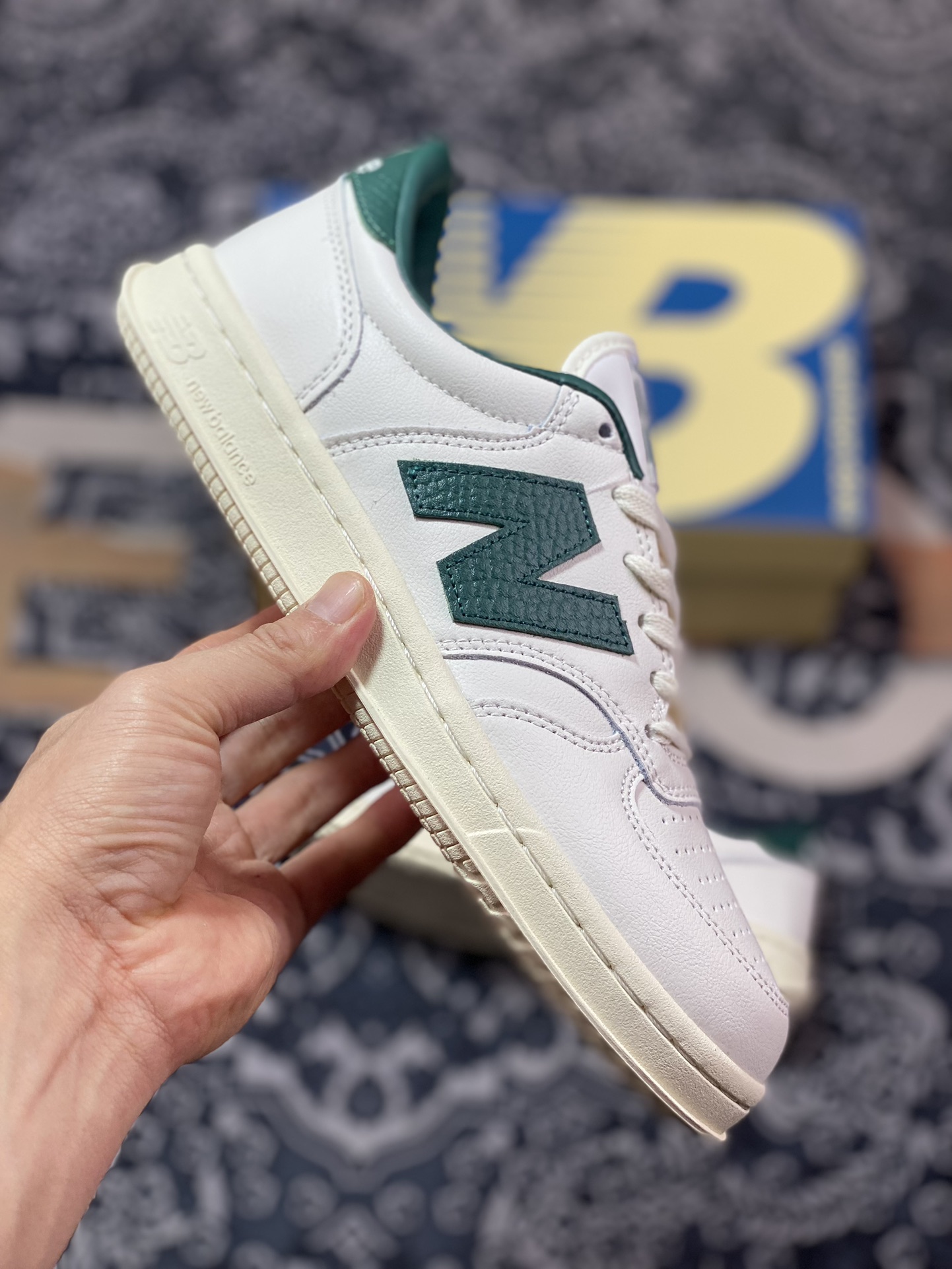 180 新百伦New Balance CT500 Tennis Oxfords系列经典复古低帮板鞋“联名皮革米白深绿”CT500AC1