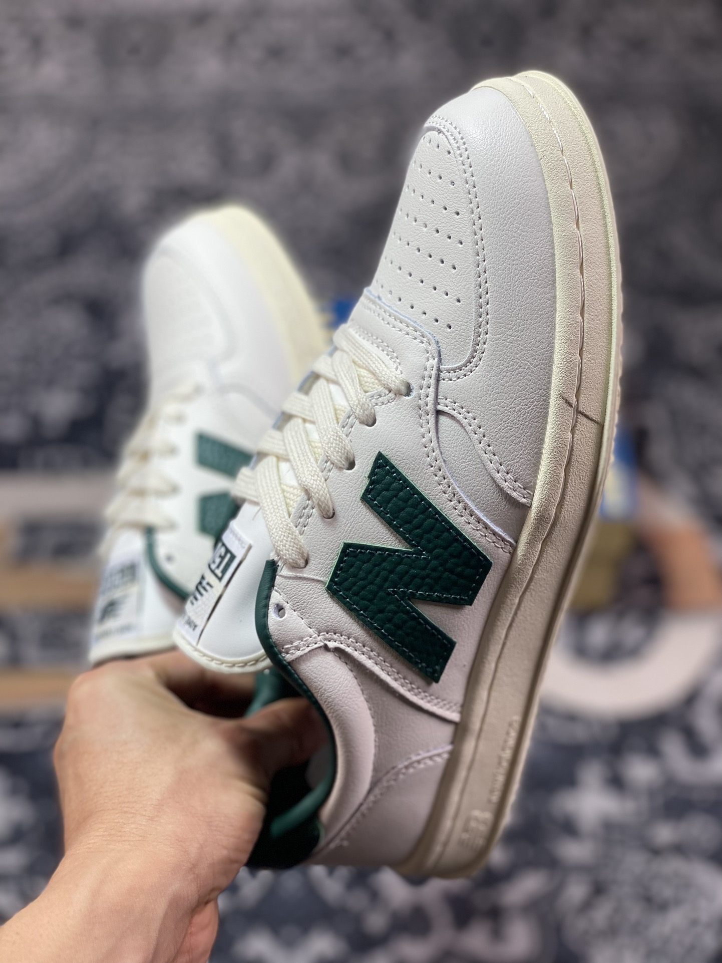 180 新百伦New Balance CT500 Tennis Oxfords系列经典复古低帮板鞋“联名皮革米白深绿”CT500AC1