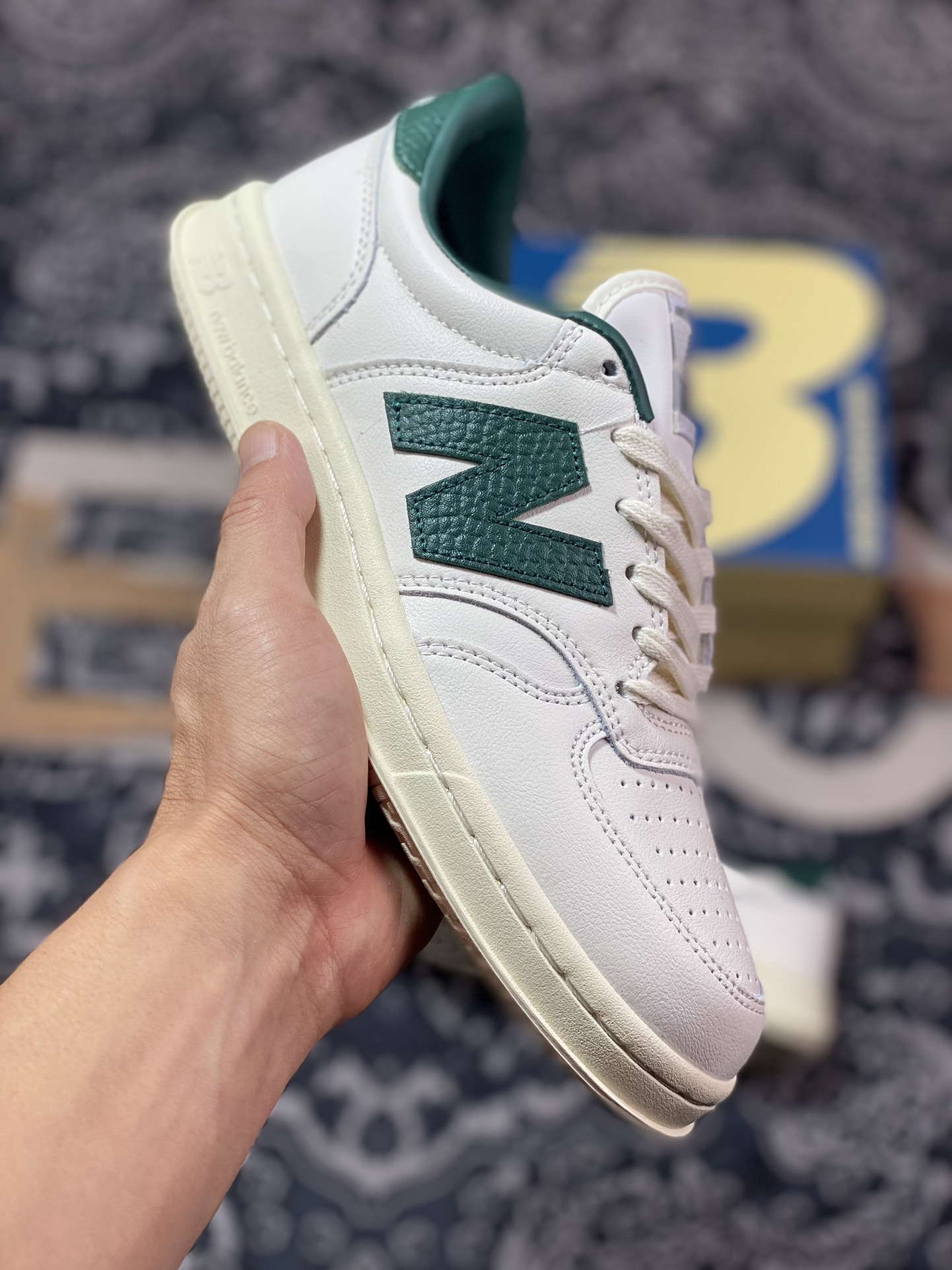 180 新百伦New Balance CT500 Tennis Oxfords系列经典复古低帮板鞋“联名皮革米白深绿”CT500AC1