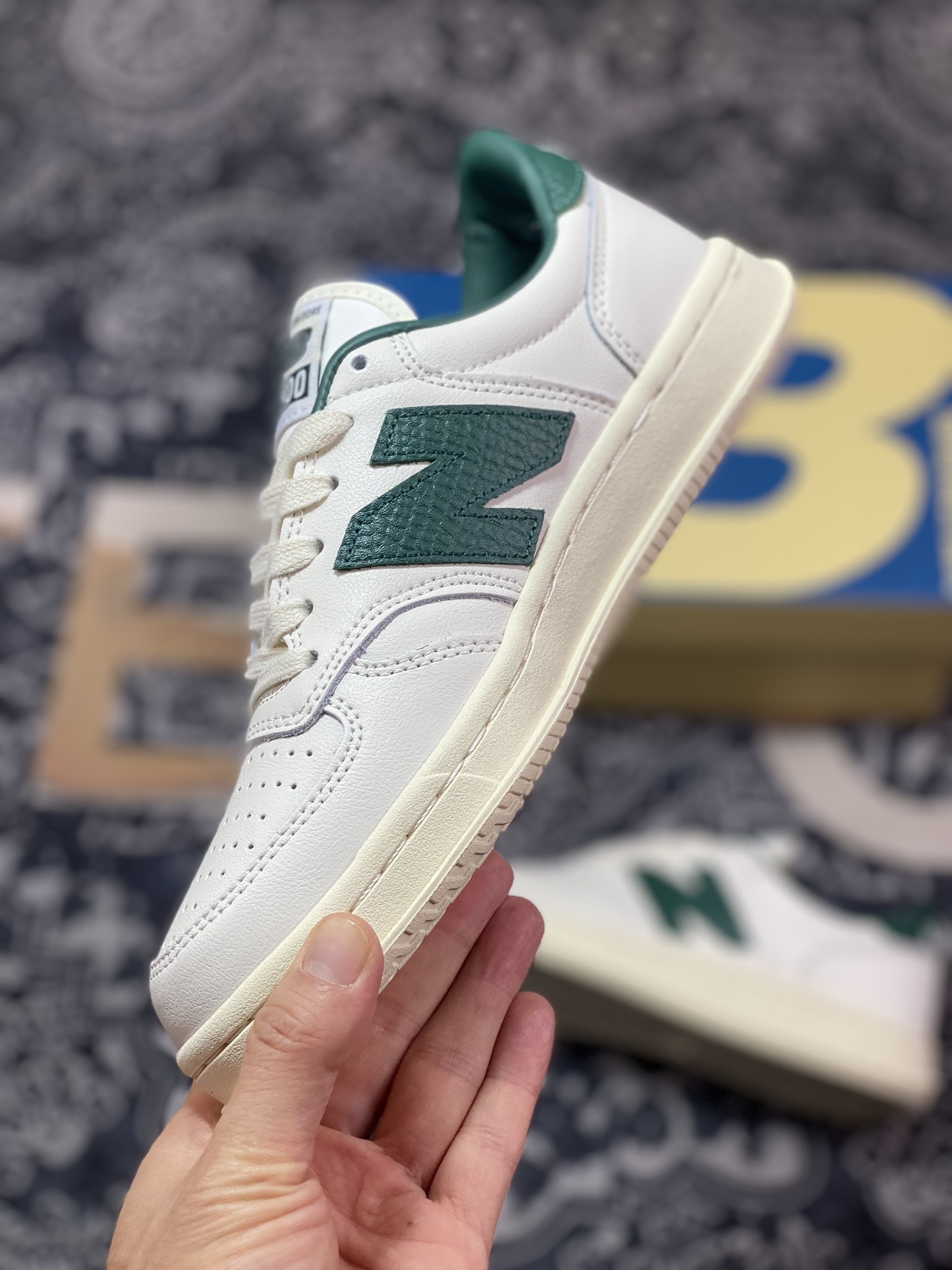 180 新百伦New Balance CT500 Tennis Oxfords系列经典复古低帮板鞋“联名皮革米白深绿”CT500AC1