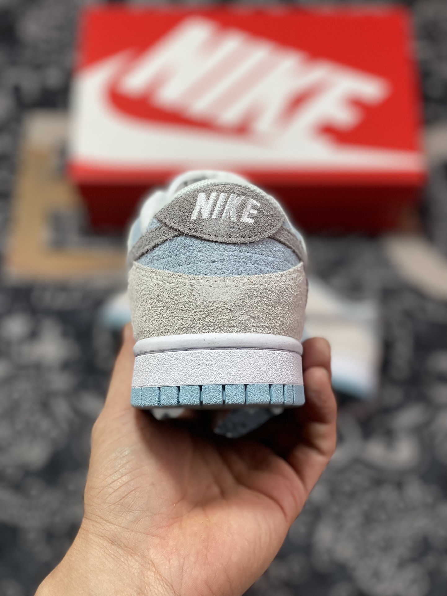 Nike SB Dunk Low Suede Gray Blue Dunk Series Low-top Classic All-match Casual Sports Shoes DD9963-100