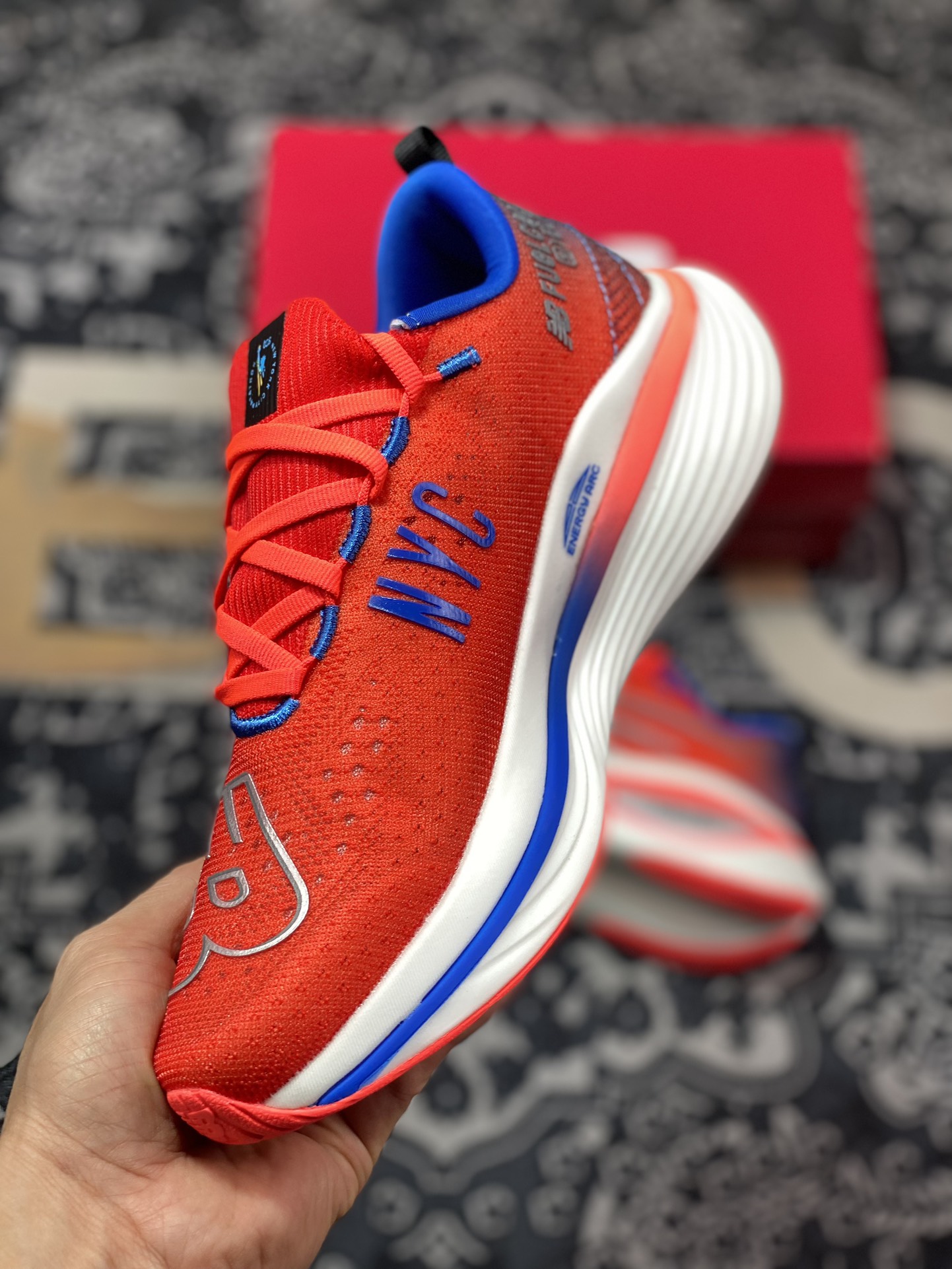 NBNew Balance FuelCell SC Elite V3 ”NYC Marathon” fuel running shoes ”Mesh New York Red Electric Blue” MRCELNY3