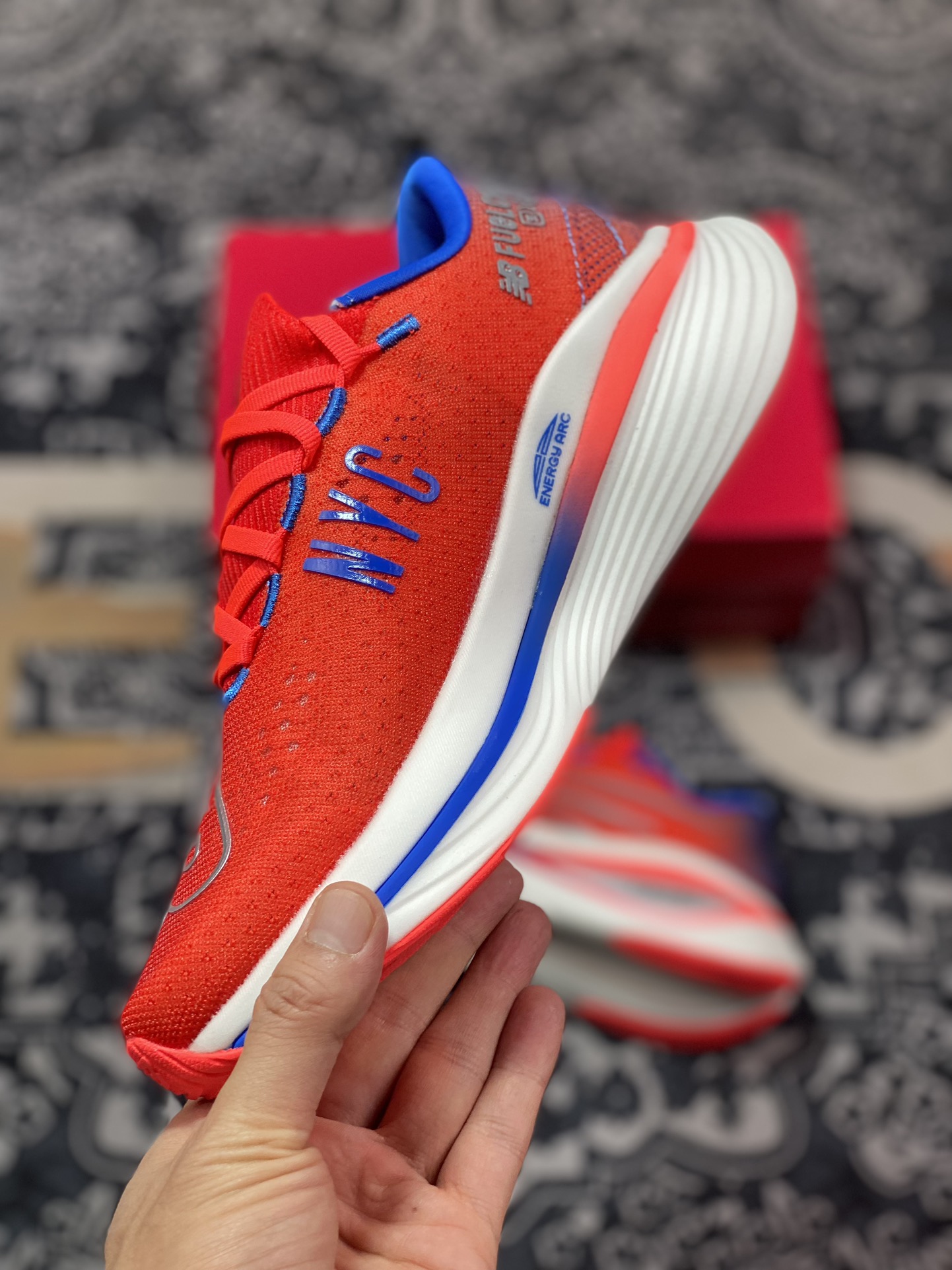 NBNew Balance FuelCell SC Elite V3 ”NYC Marathon” fuel running shoes ”Mesh New York Red Electric Blue” MRCELNY3