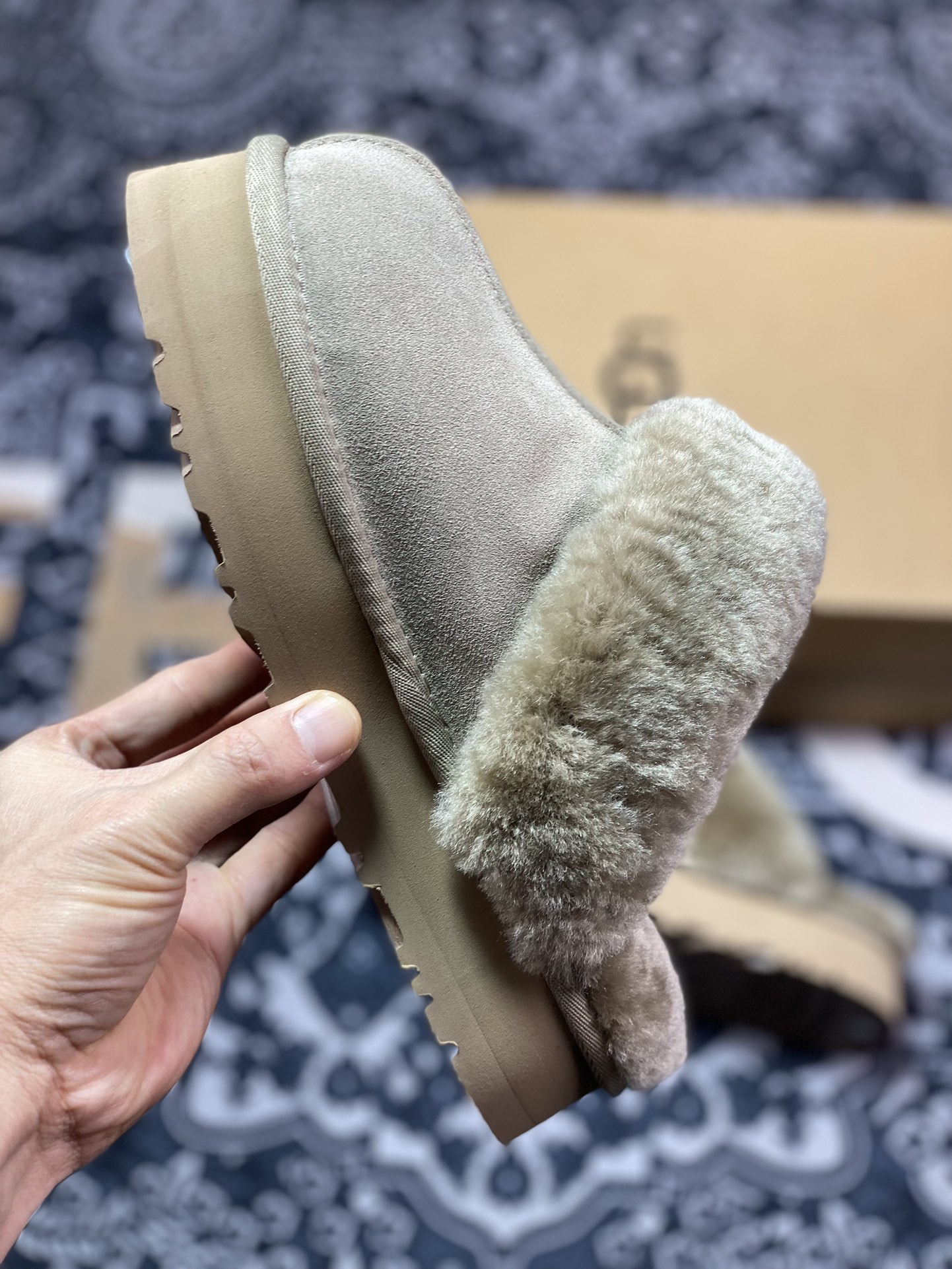 UGG Star Slide Thick Sole 1122550 Tate Autumn and Winter Sheepskin Fur Snow Boots