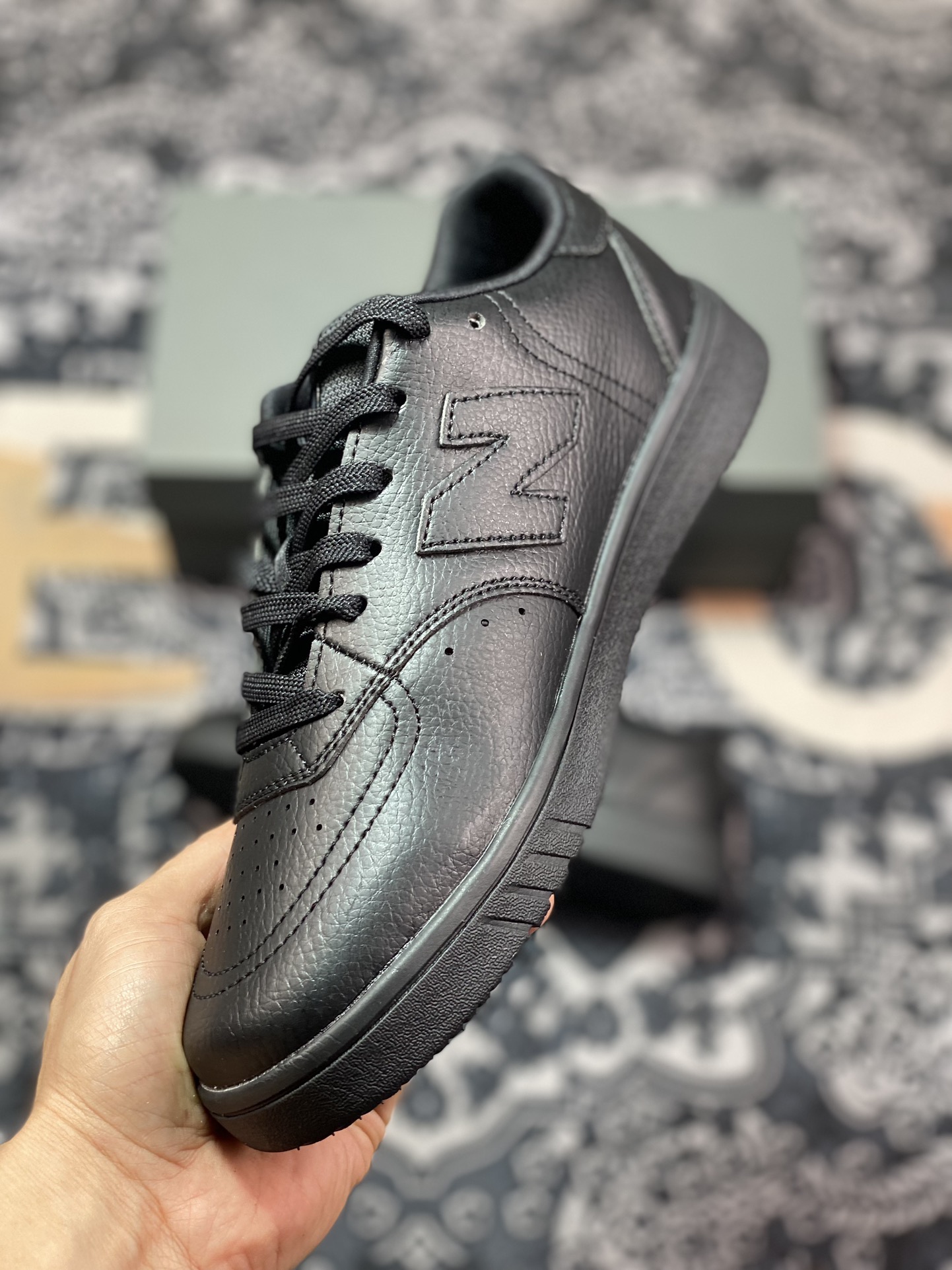 New Balance CT05 series low-top classic retro lightweight casual sports basketball shoes ”leather all black” CT05BW0