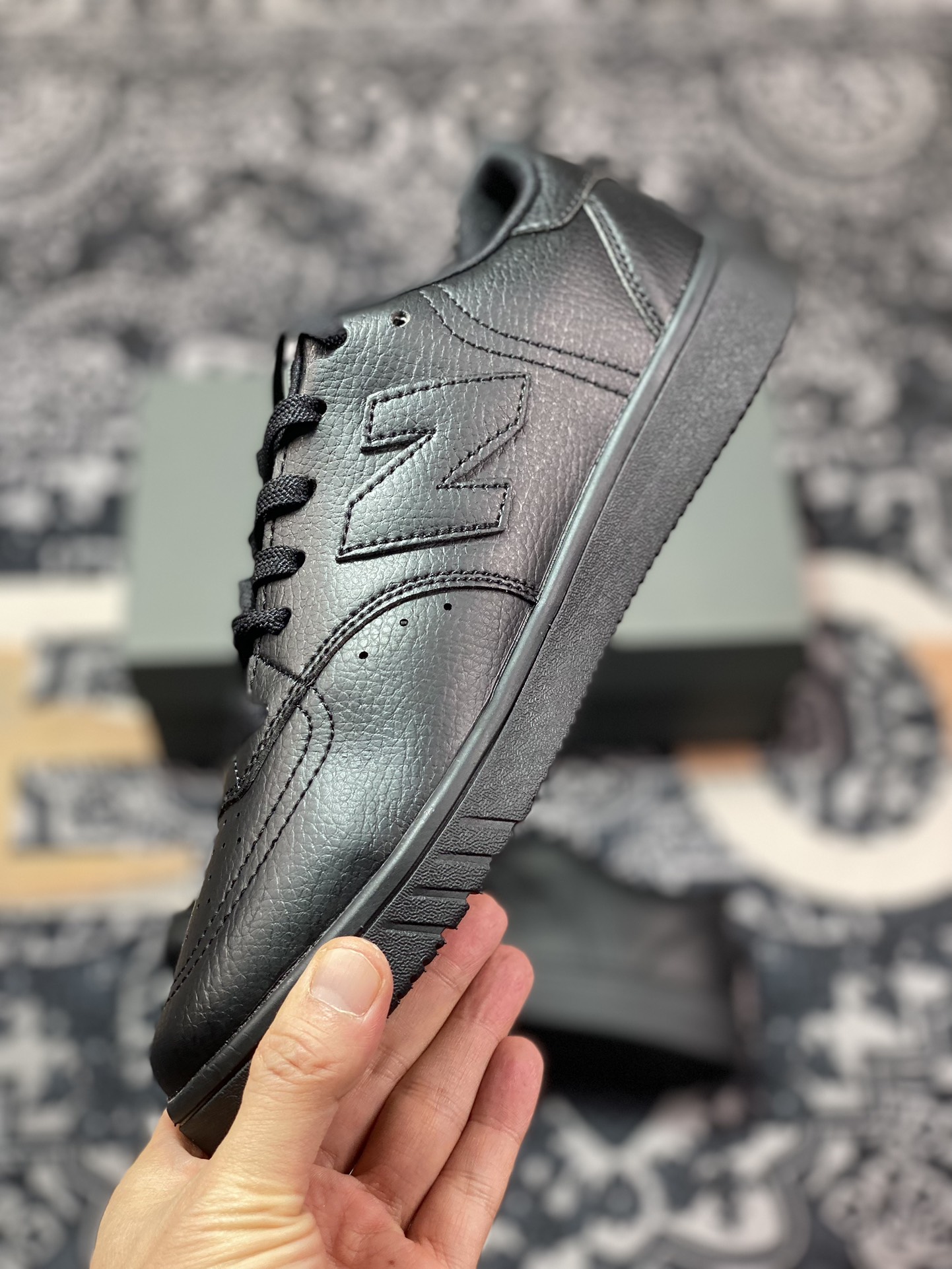 New Balance CT05 series low-top classic retro lightweight casual sports basketball shoes ”leather all black” CT05BW0