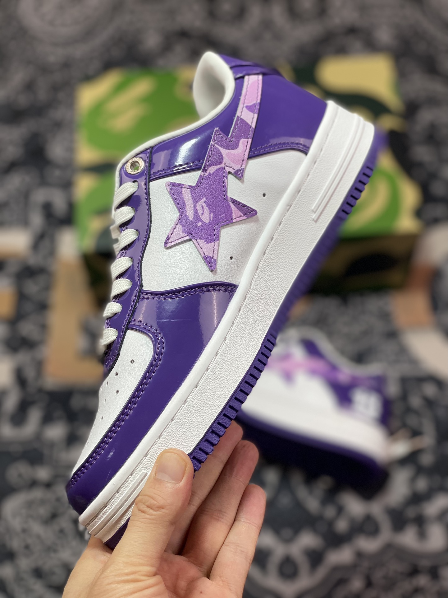 Bape x Air Force 1 Sta Low Taipei 15th Anniversary White Purple 1I22-191-001