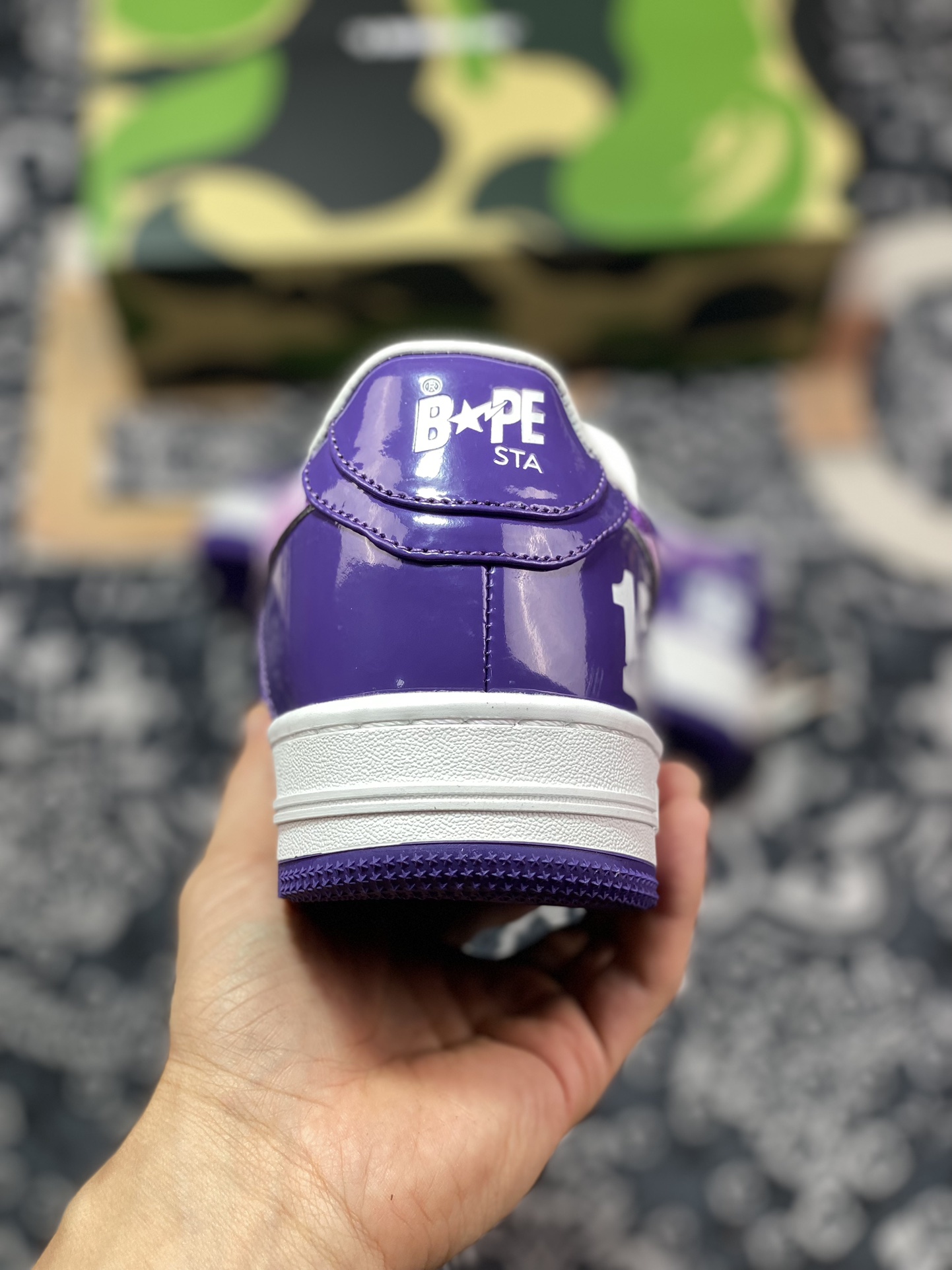 Bape x Air Force 1 Sta Low Taipei 15th Anniversary White Purple 1I22-191-001