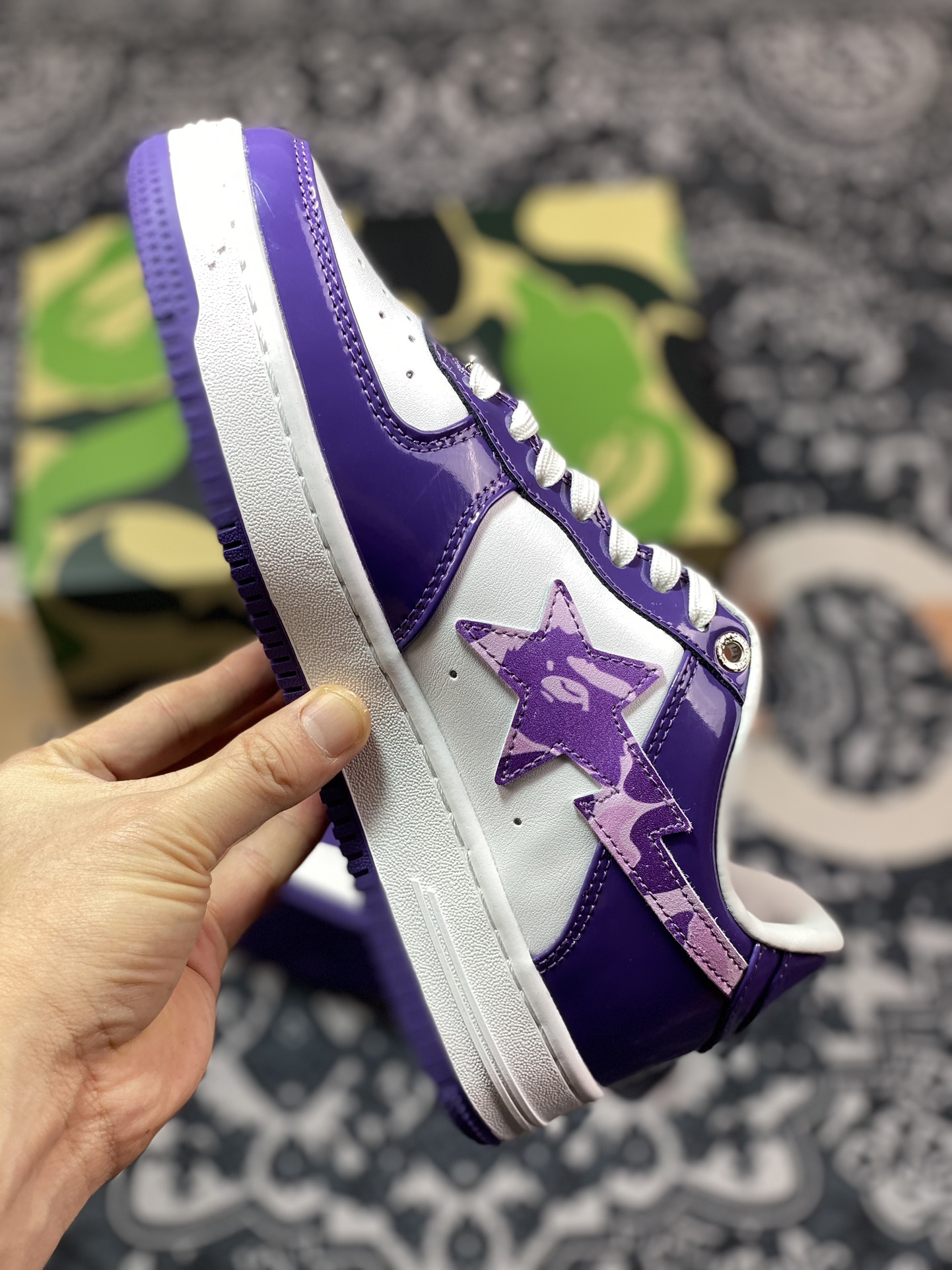 Bape x Air Force 1 Sta Low Taipei 15th Anniversary White Purple 1I22-191-001