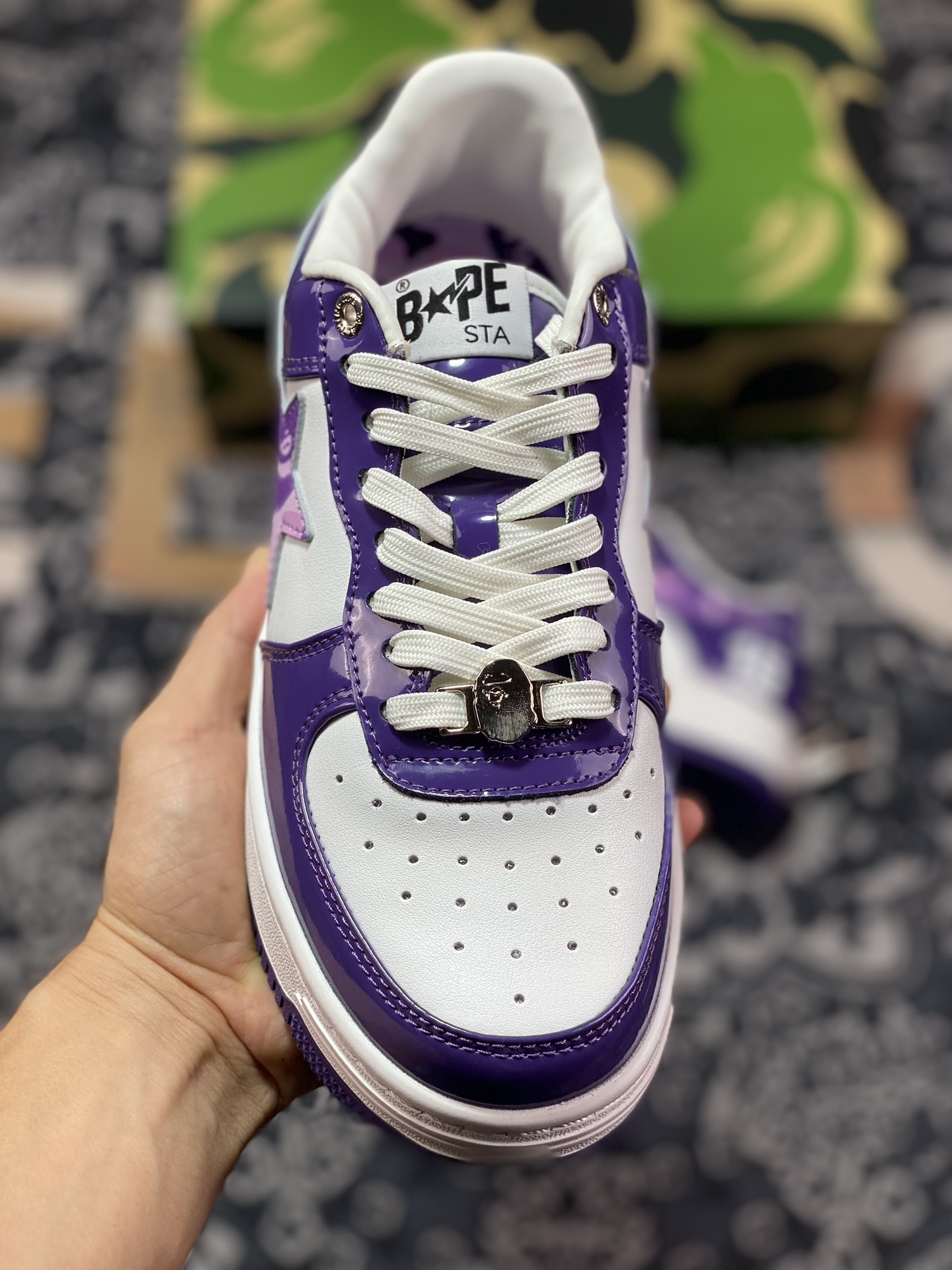 Bape x Air Force 1 Sta Low Taipei 15th Anniversary White Purple 1I22-191-001