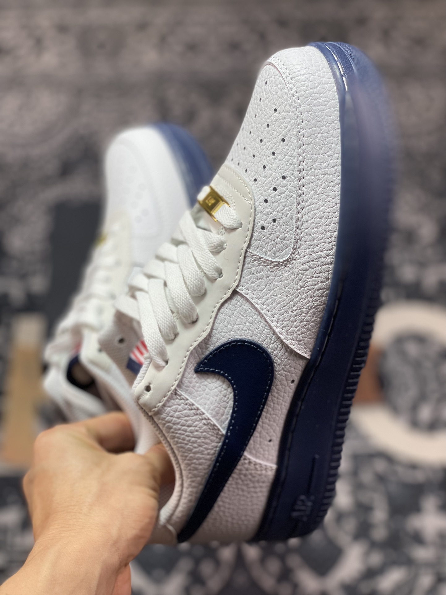 Nike Air Force 1 Low 07 USA American flag original last original cardboard CK5718-100