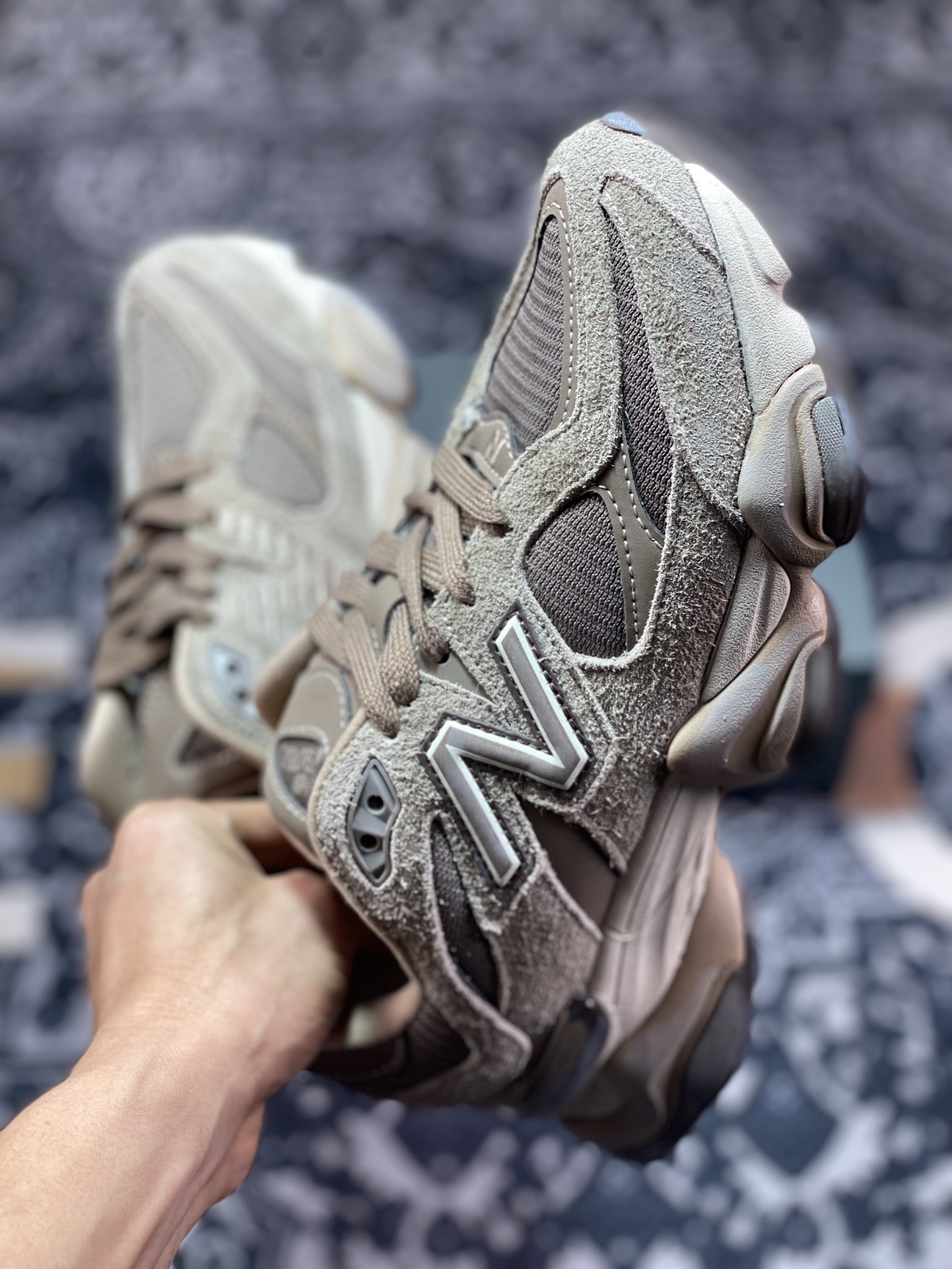 New Balance 9060 ”Mushroom” series retro all-match dad style running shoes ”Mushroom Brown Distressed” U9060PB