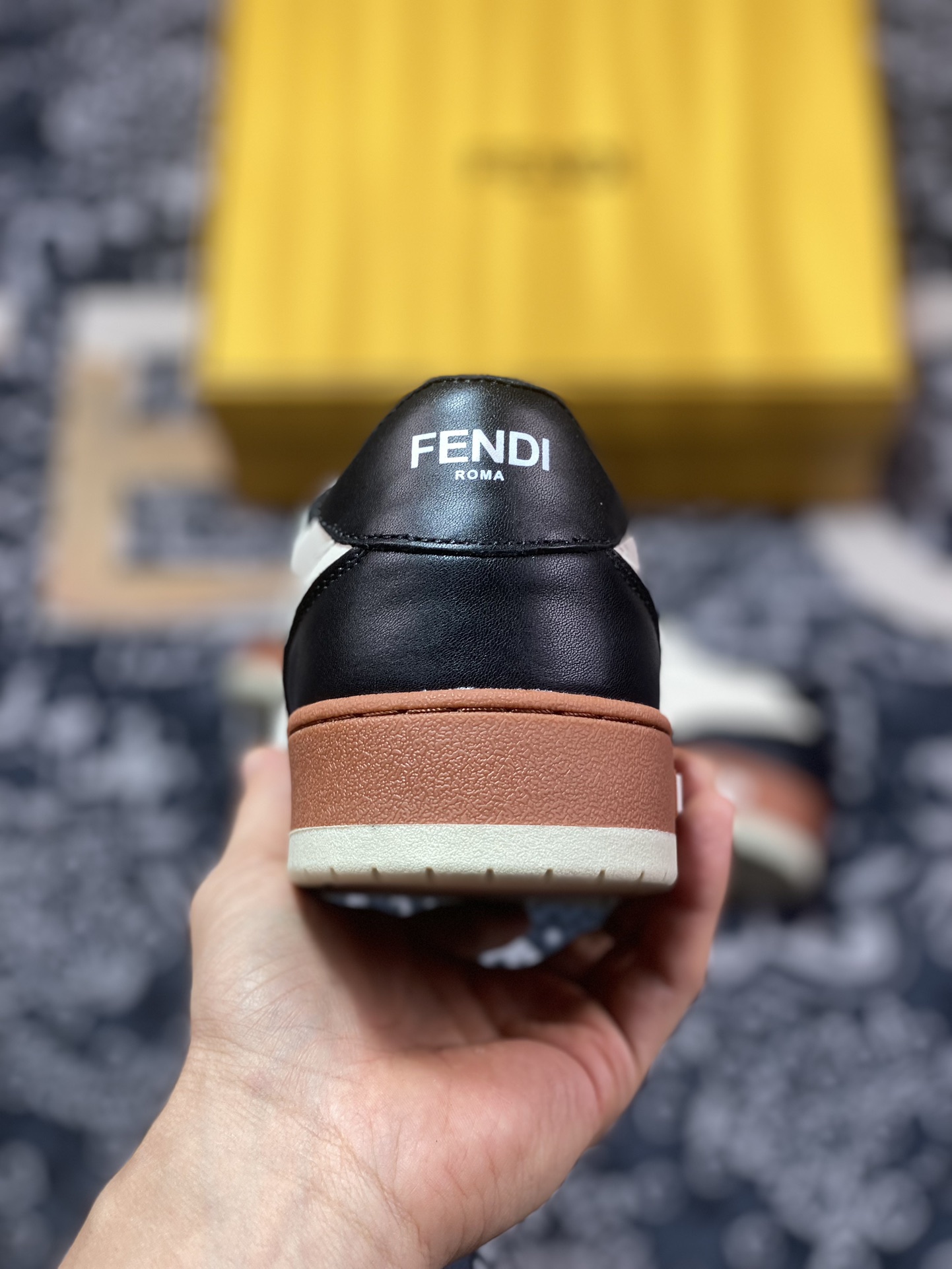 Fendi Match Sneaker Low Velcro Competition Series Velcro Low-top Sneakers ”Velcro Black White Brown” 8E8453AOMNF1ME7