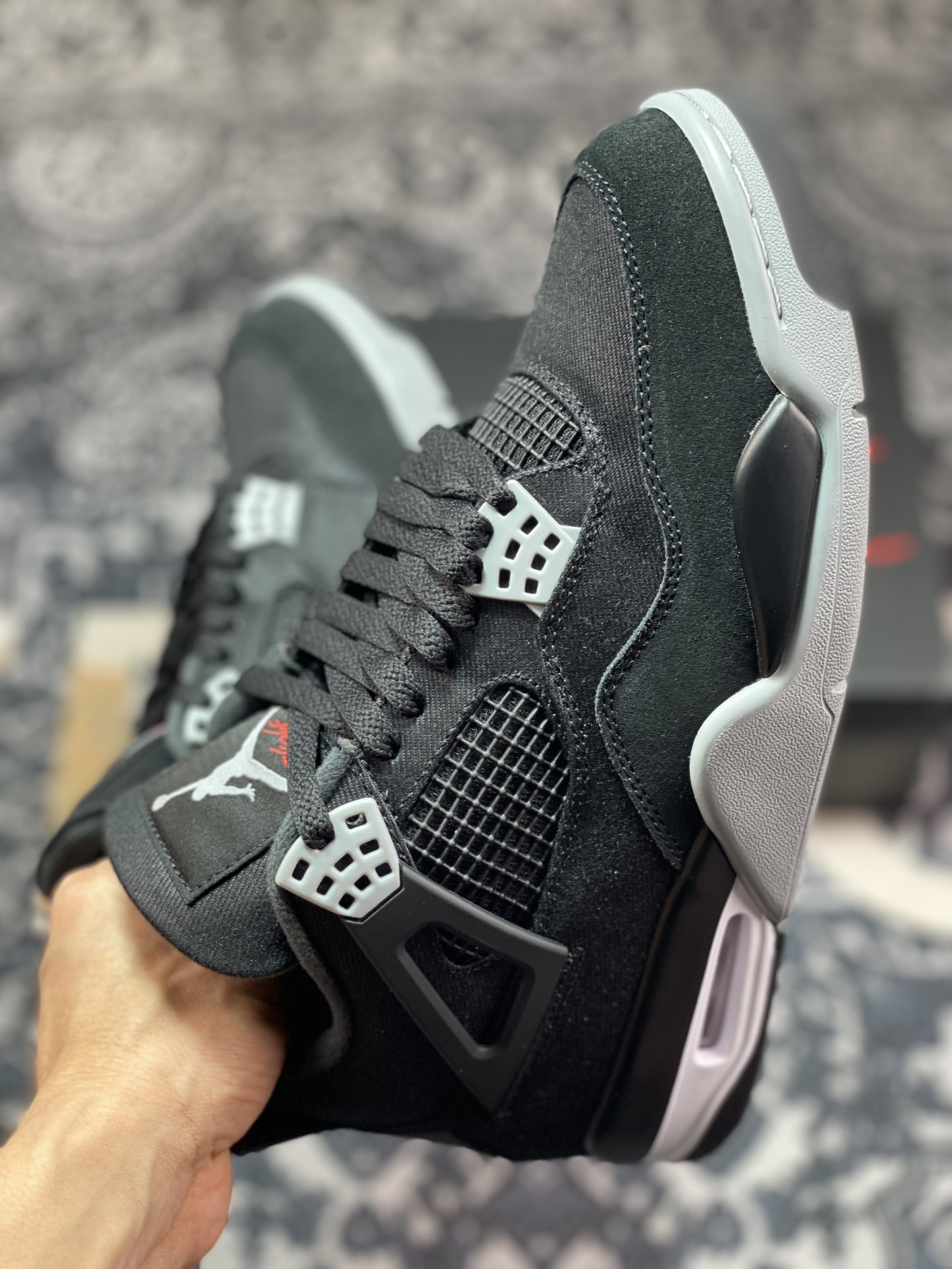 Original Air Jordan 4 Retro SE ”Black Canvas” by Eminem DH7138-006