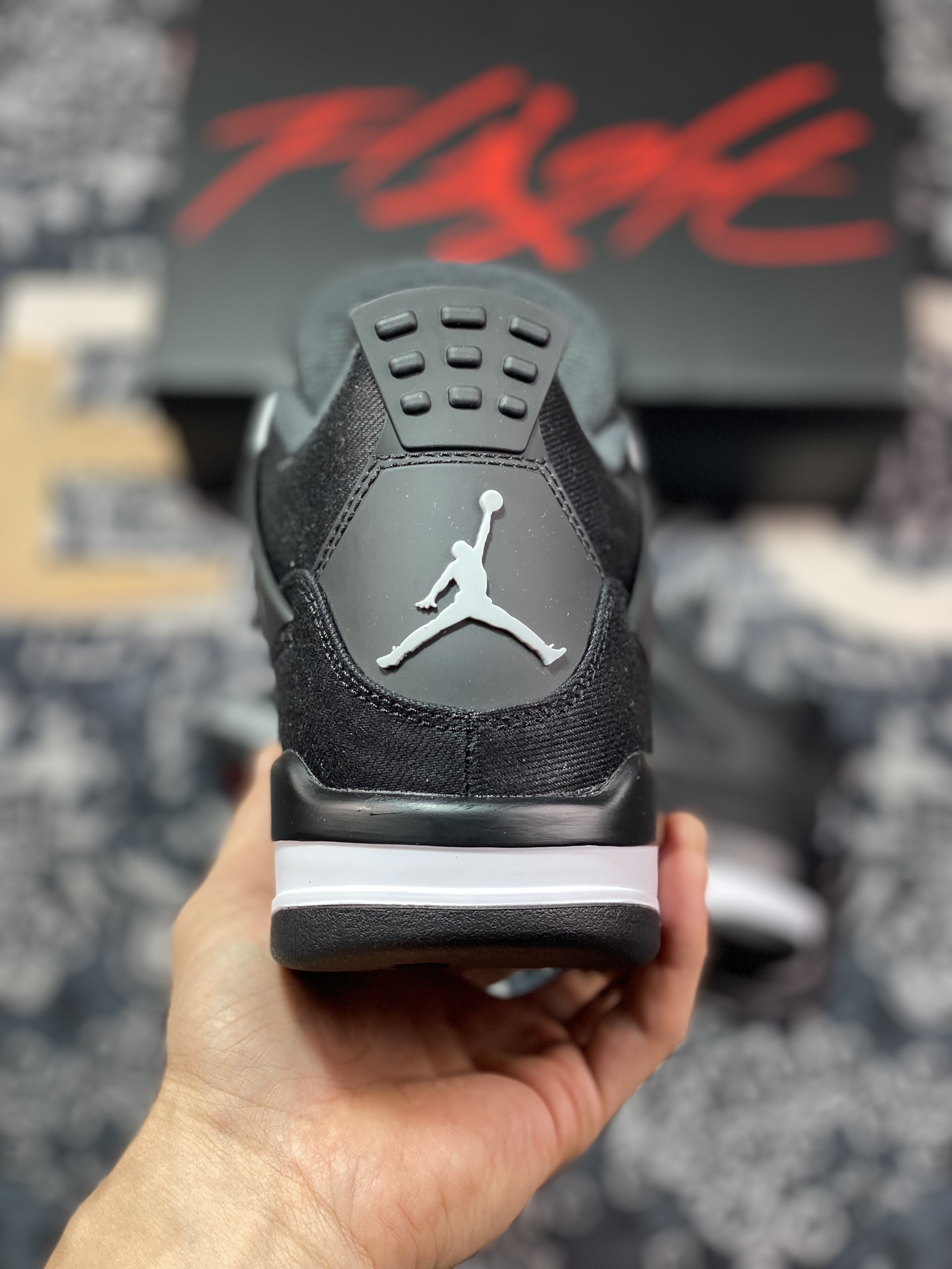 Original Air Jordan 4 Retro SE ”Black Canvas” by Eminem DH7138-006