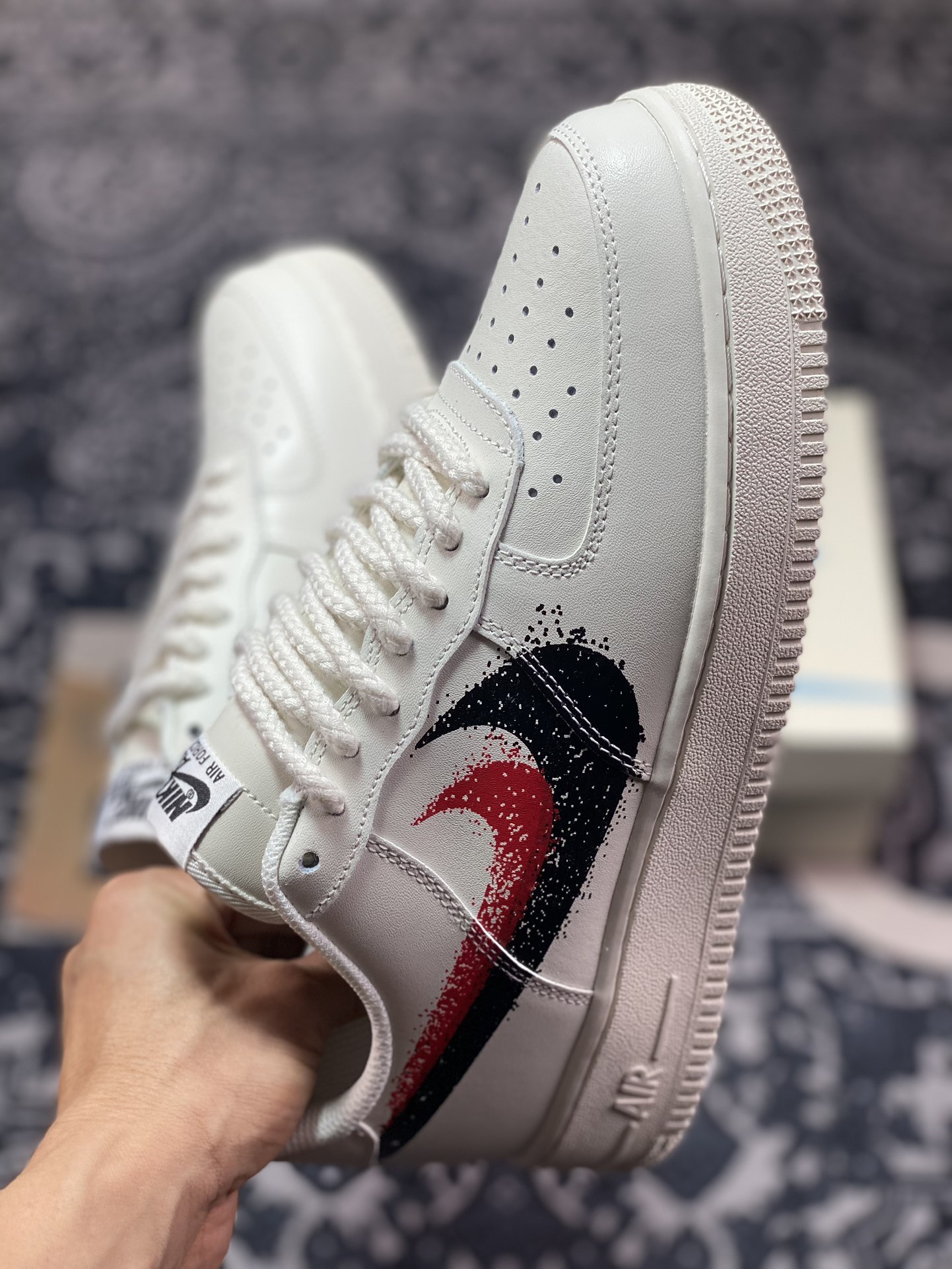 Air Force 1 '07 Low black and red ink double hook FD0660-300