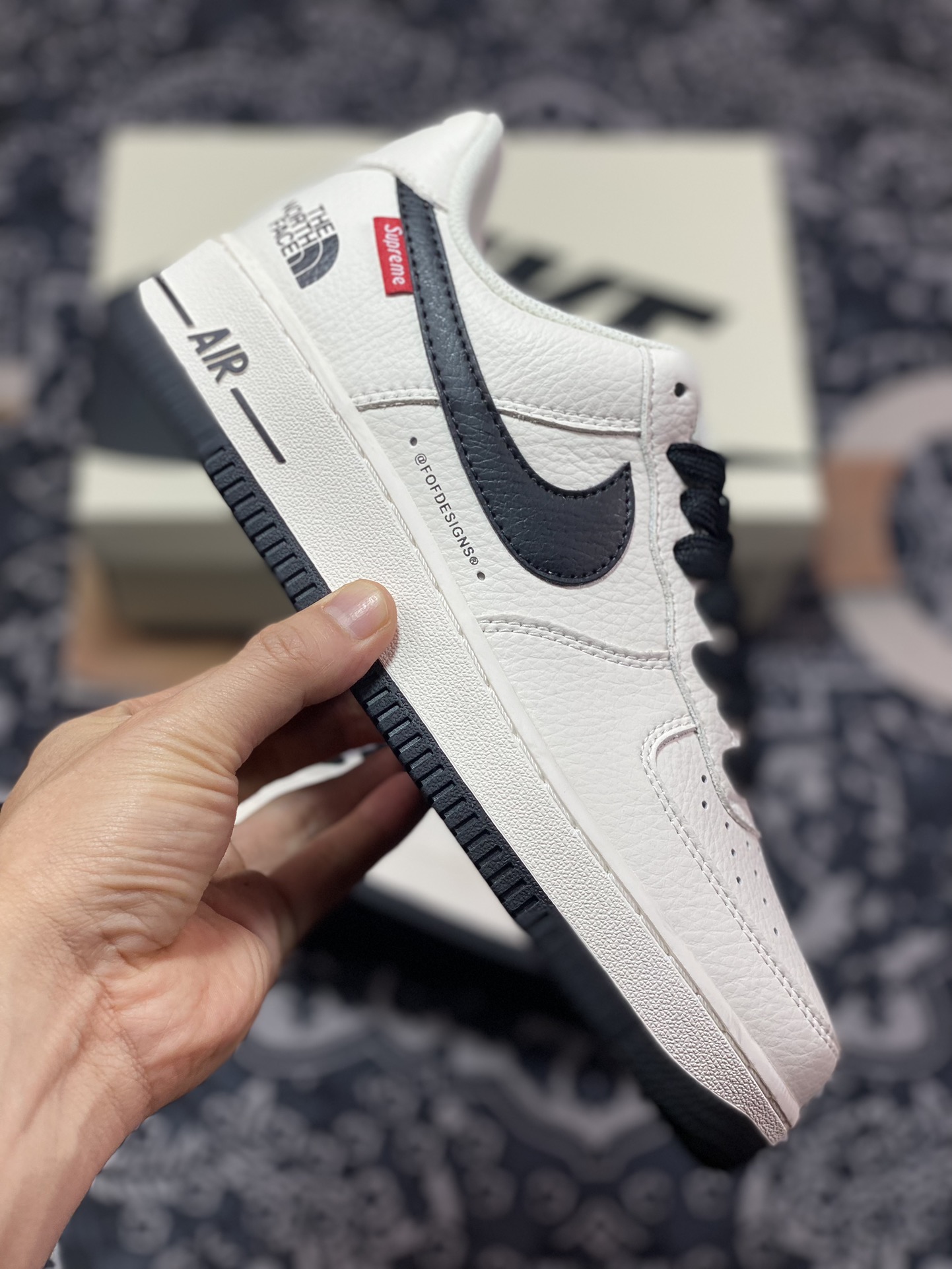 Nike Air Force 1 Low 07 x The North Face x Supreme three-party joint original last original cardboard SU2305-001