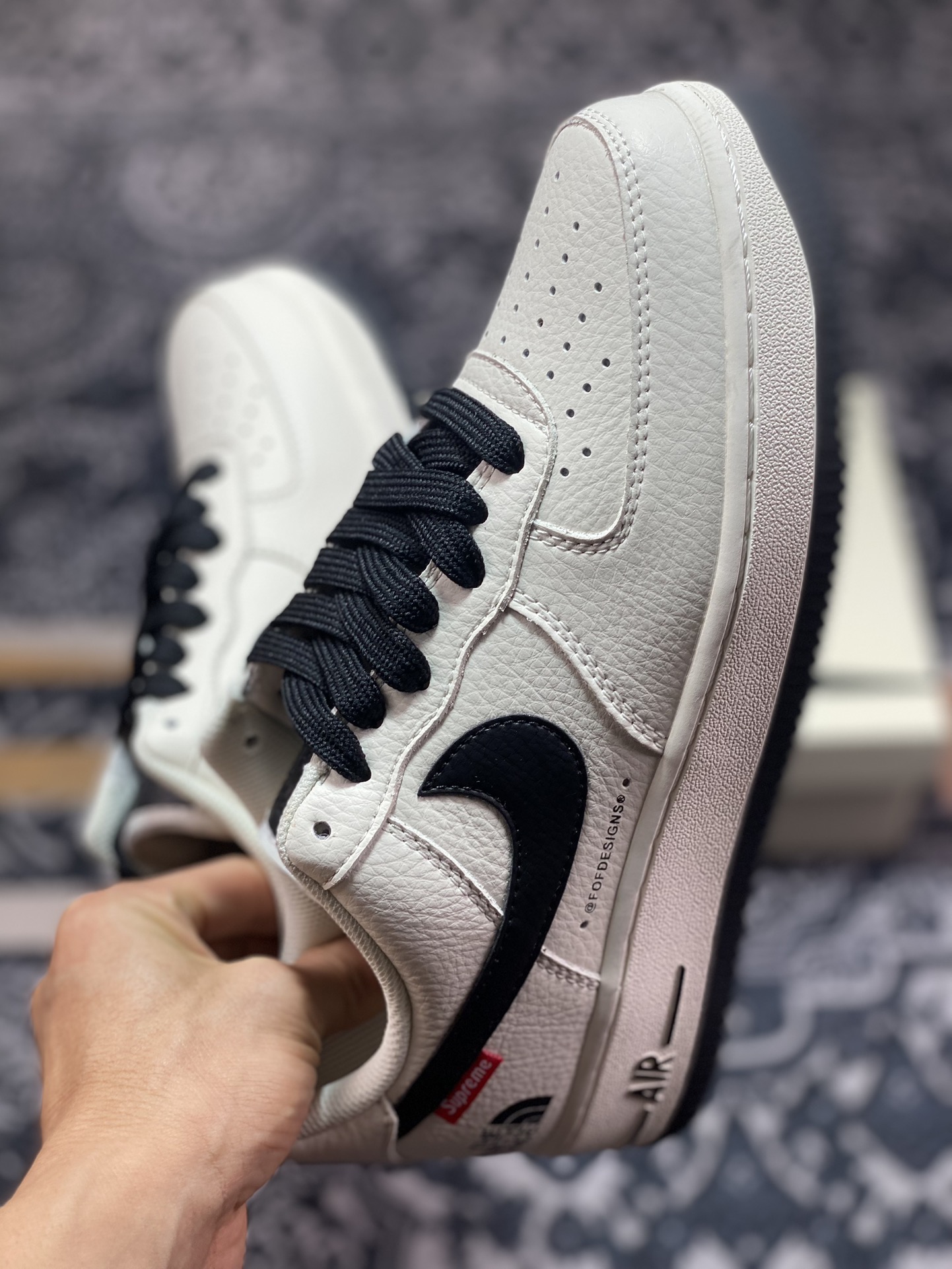 Nike Air Force 1 Low 07 x The North Face x Supreme three-party joint original last original cardboard SU2305-001