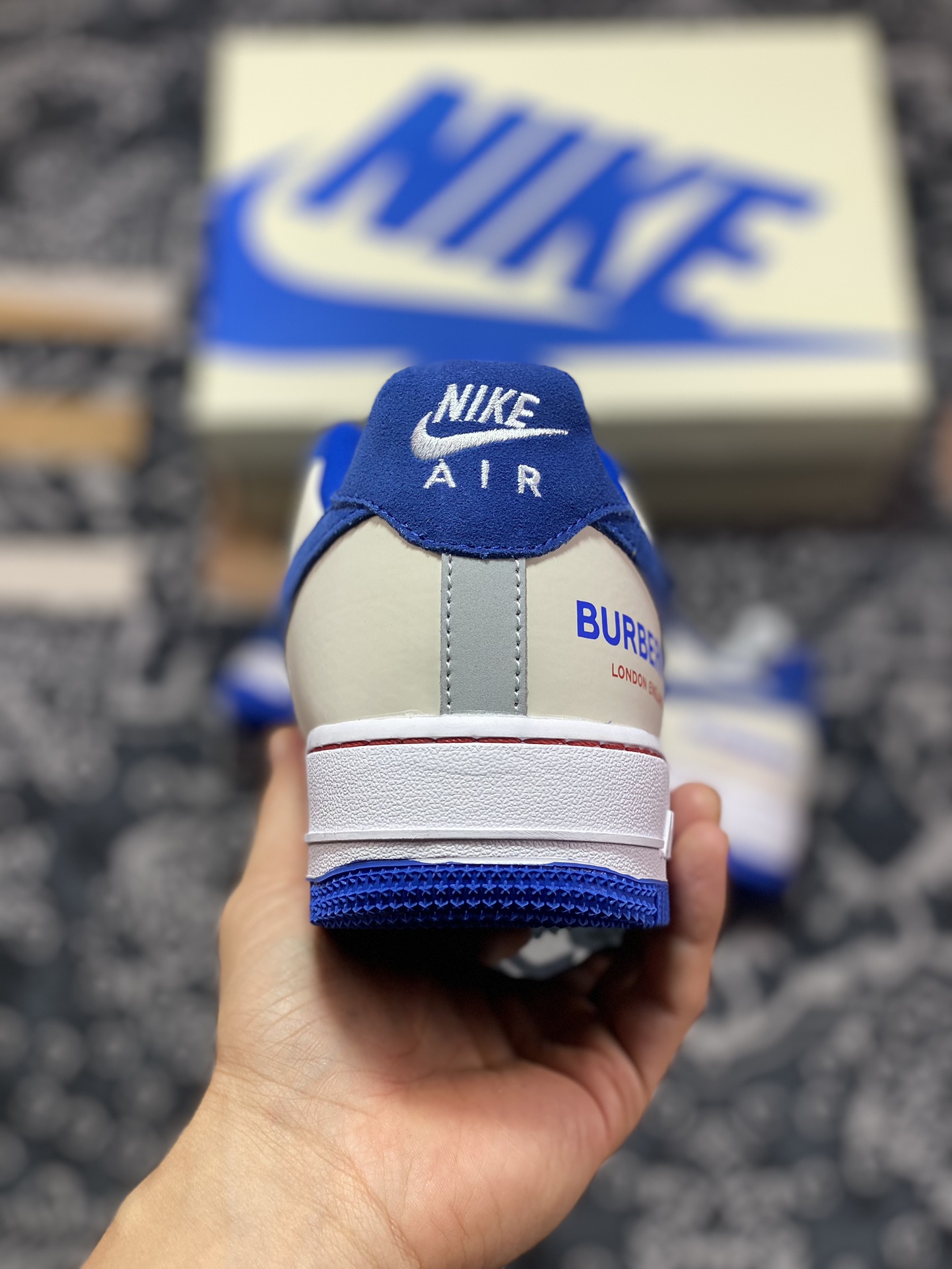 Air Force 1 '07 Low Burberry joint white gray blue HX123-001