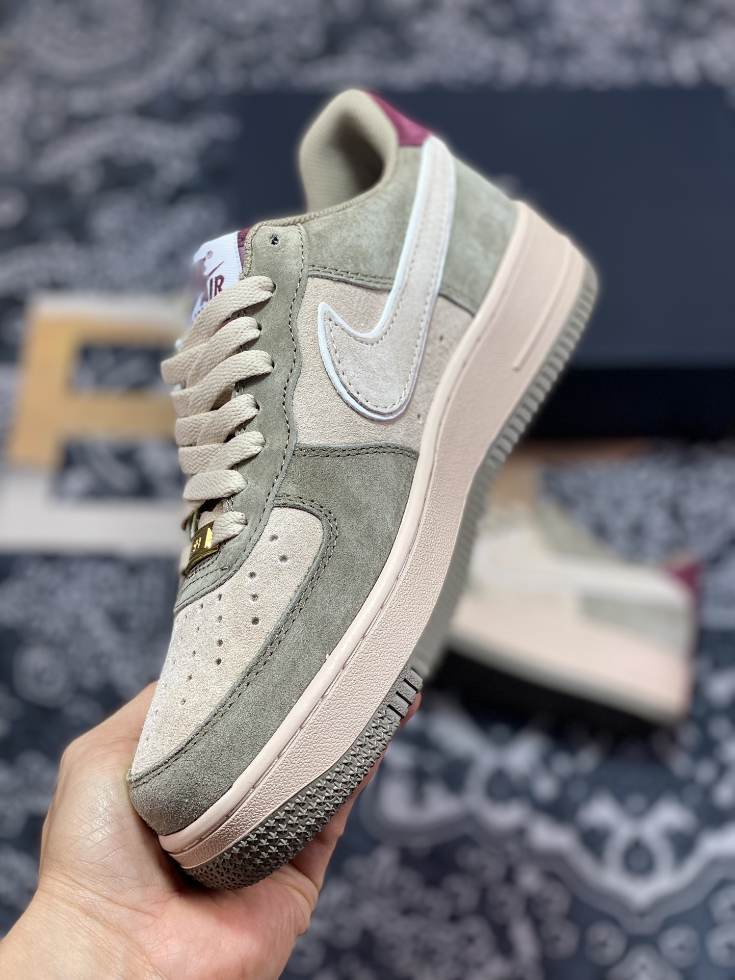 Nike Air Force 1 Low 07 Suede Brown Green AV0383-229