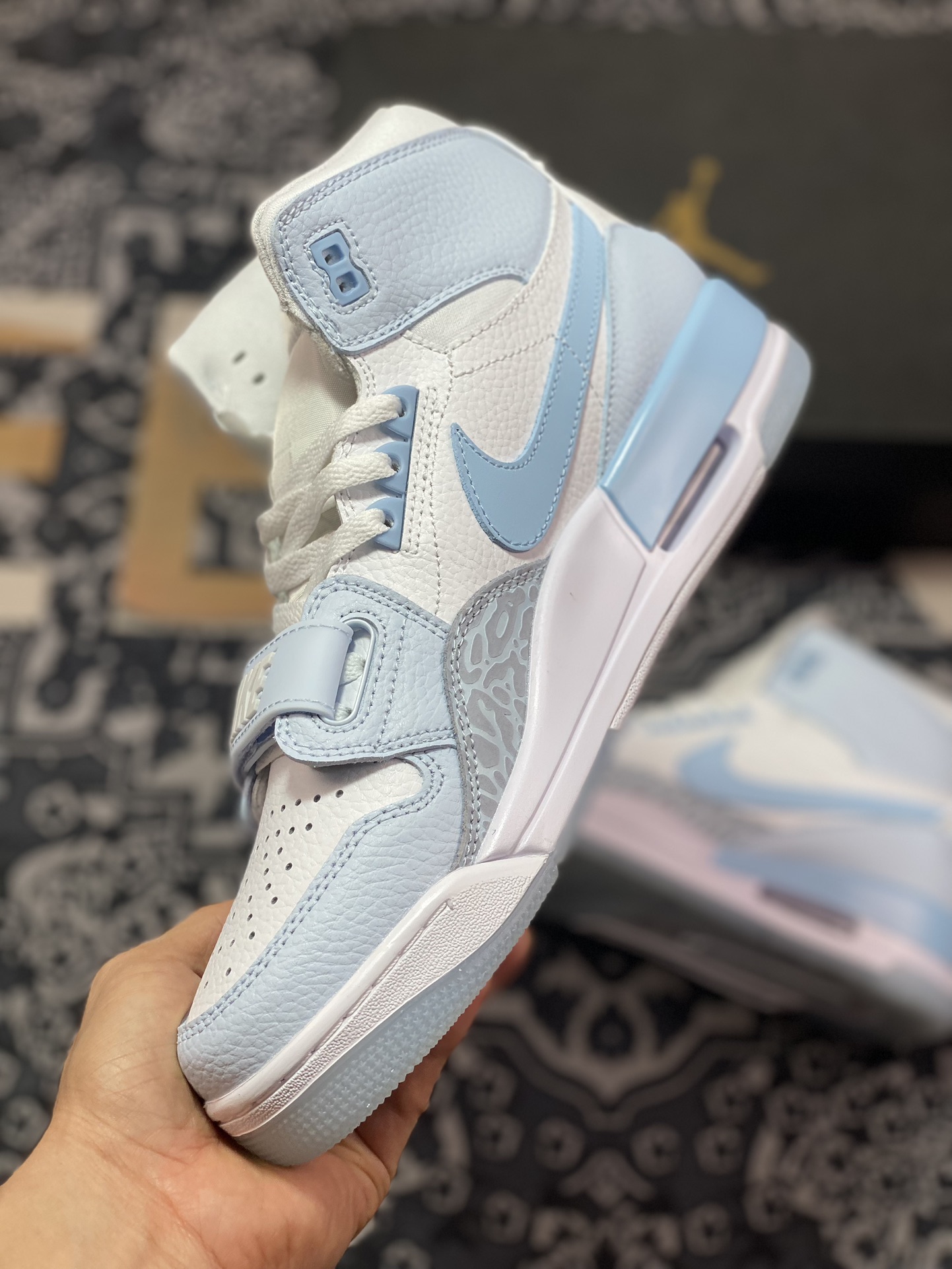 The strongest 312 Air Jordan Legacy AJ312 High high-top retro basketball shoes North Carolina Blue FV8118-141