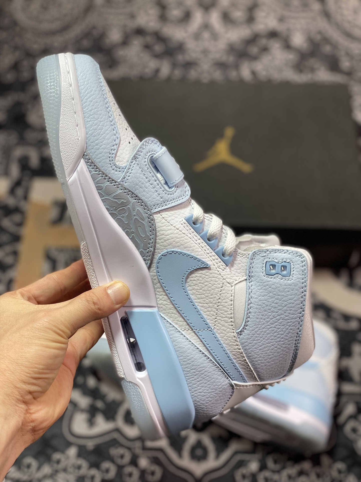 The strongest 312 Air Jordan Legacy AJ312 High high-top retro basketball shoes North Carolina Blue FV8118-141