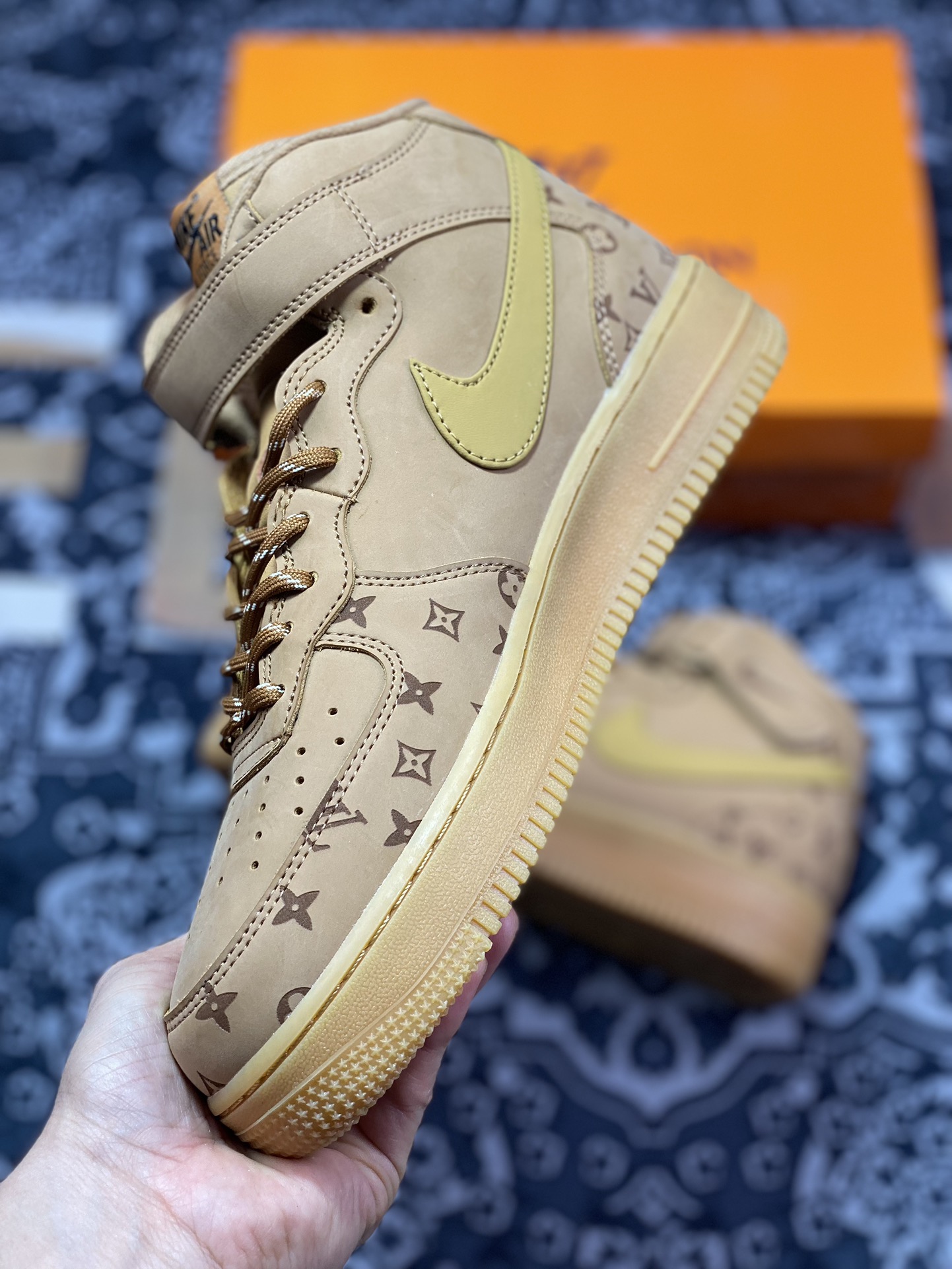 Air Force 1 '07 Mid LV Wheat Print DV9988-500