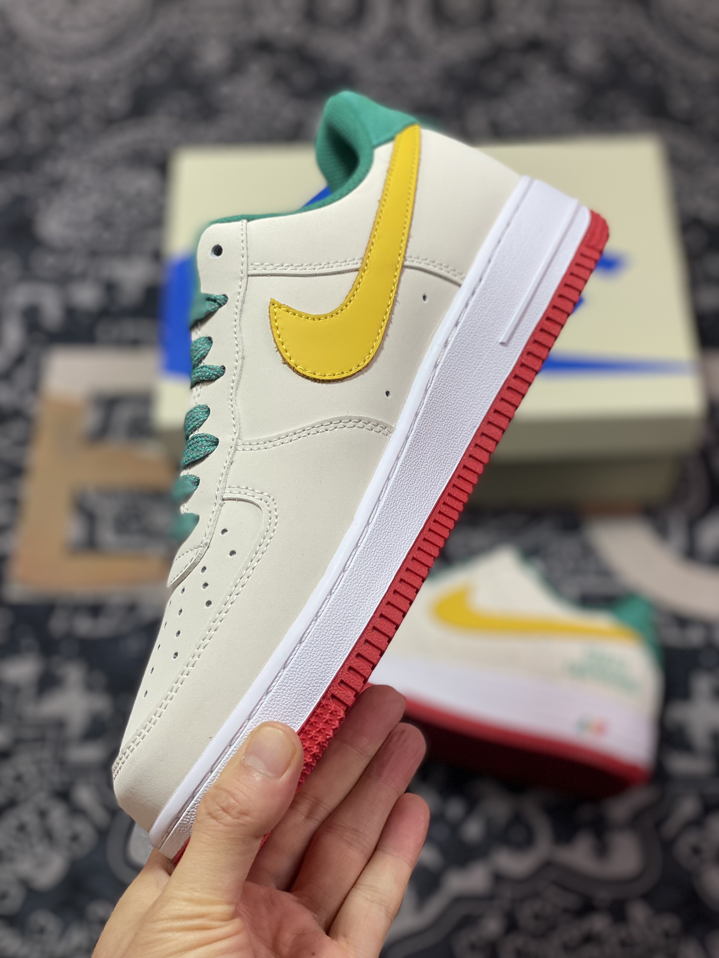 Air Force 1 '07 Low Beige Green Yellow HX123-002