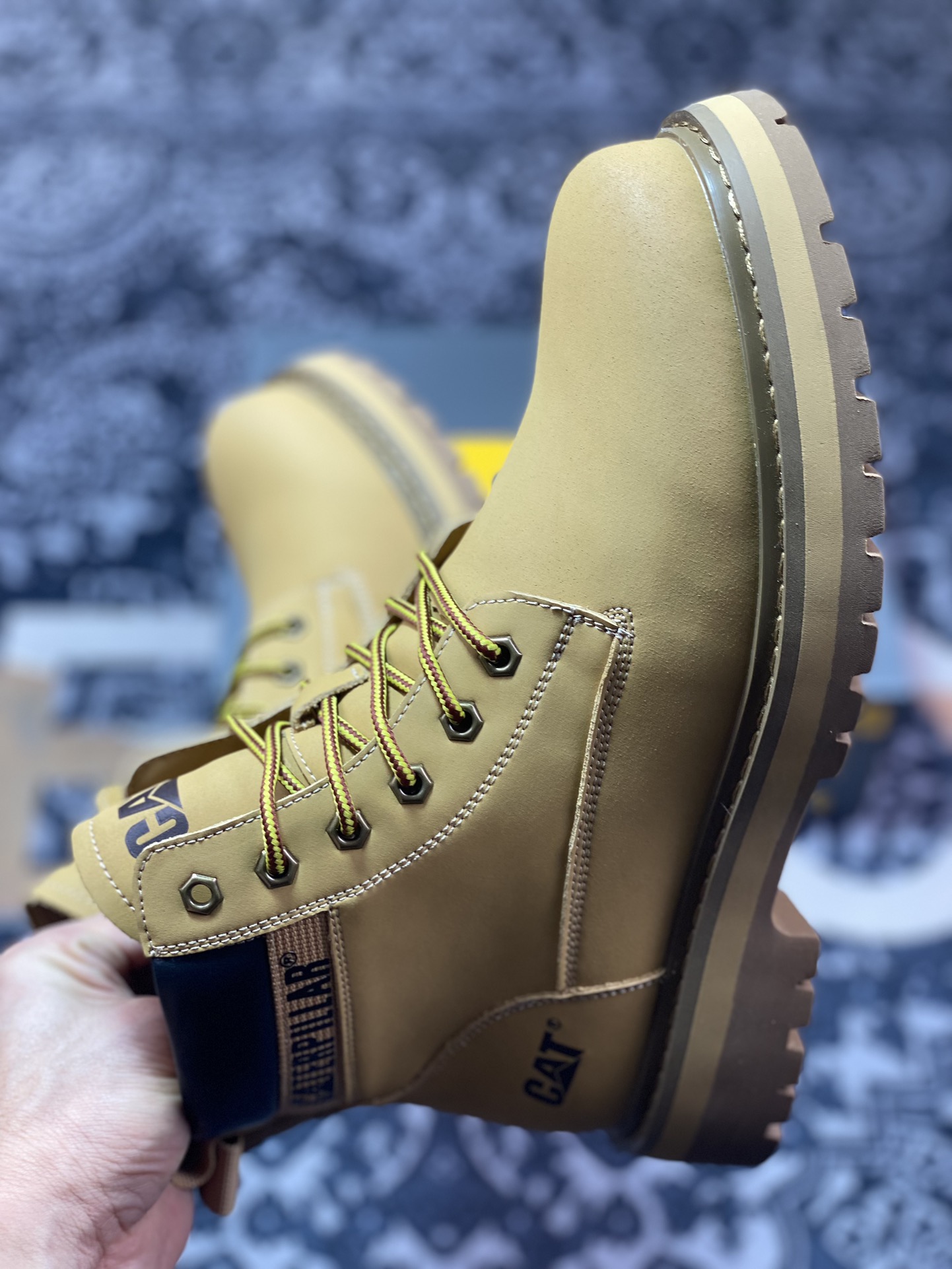 New arrival #CAT Carter outdoor workwear light bottom mid-cut leisure yellow boots series