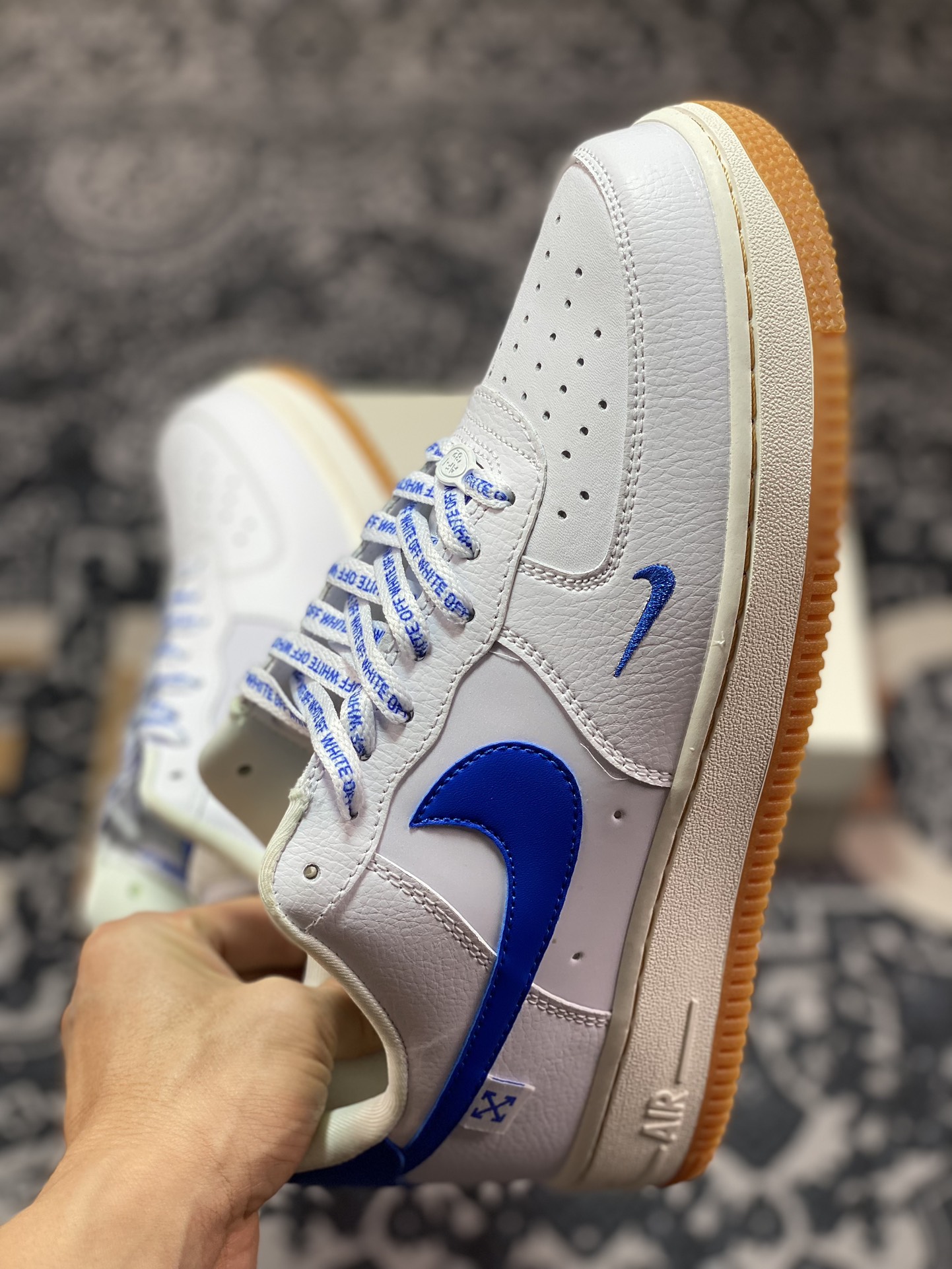 240 Nike Air Force 1 Low 07 x Off White 白蓝生胶原楦头原纸板 PF9055-764