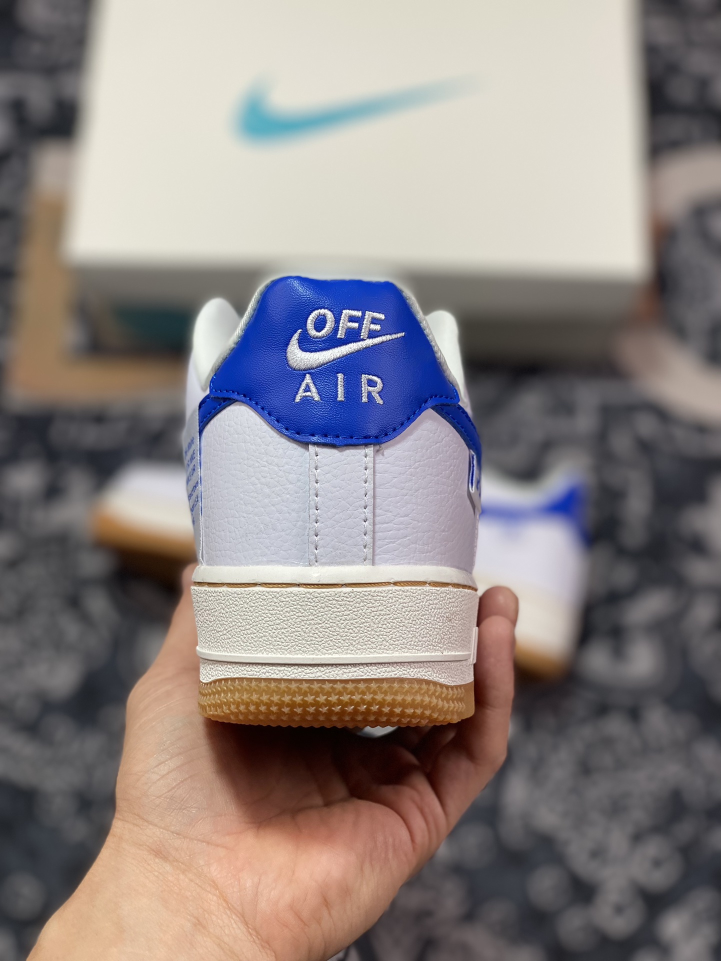 240 Nike Air Force 1 Low 07 x Off White 白蓝生胶原楦头原纸板 PF9055-764