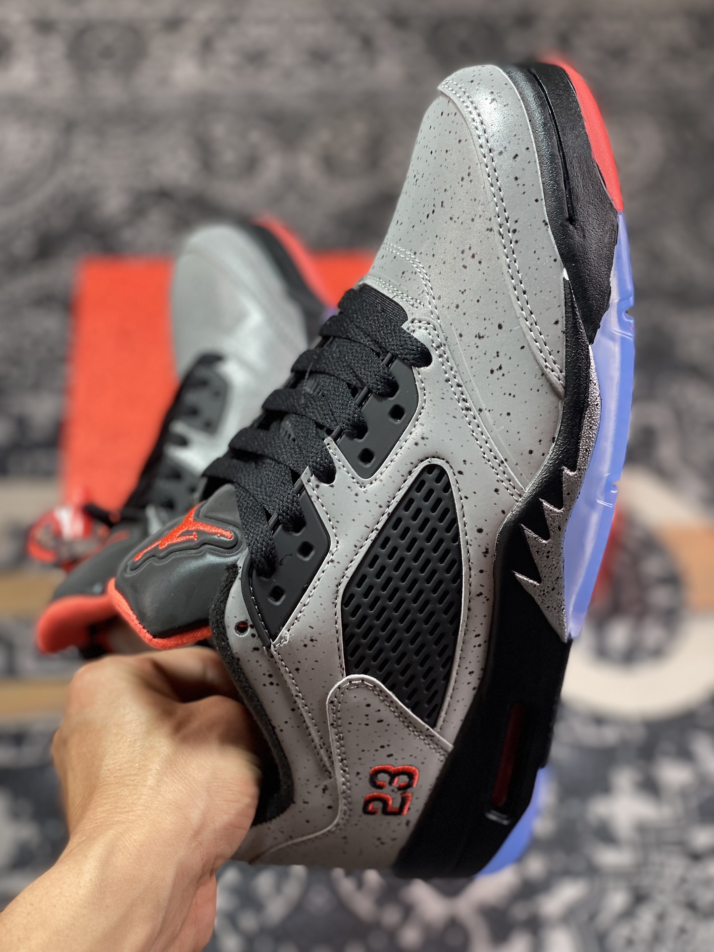 300 Air Jordan 5 Low "Neymar" AJ5 乔5水泥灰 低帮篮球鞋 846316-025