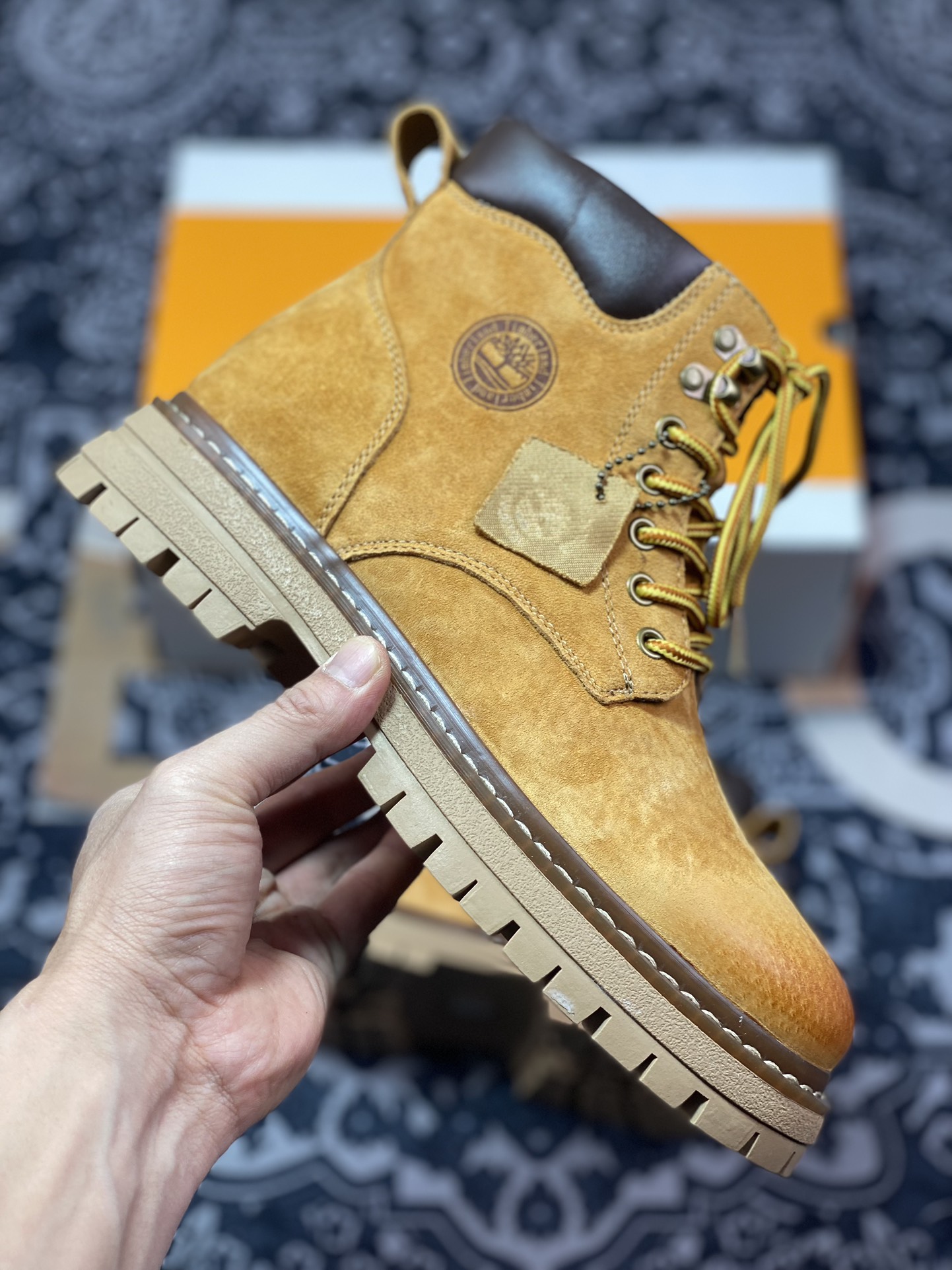 New arrival #Timberland Timberland outdoor high top casual yellow boots series