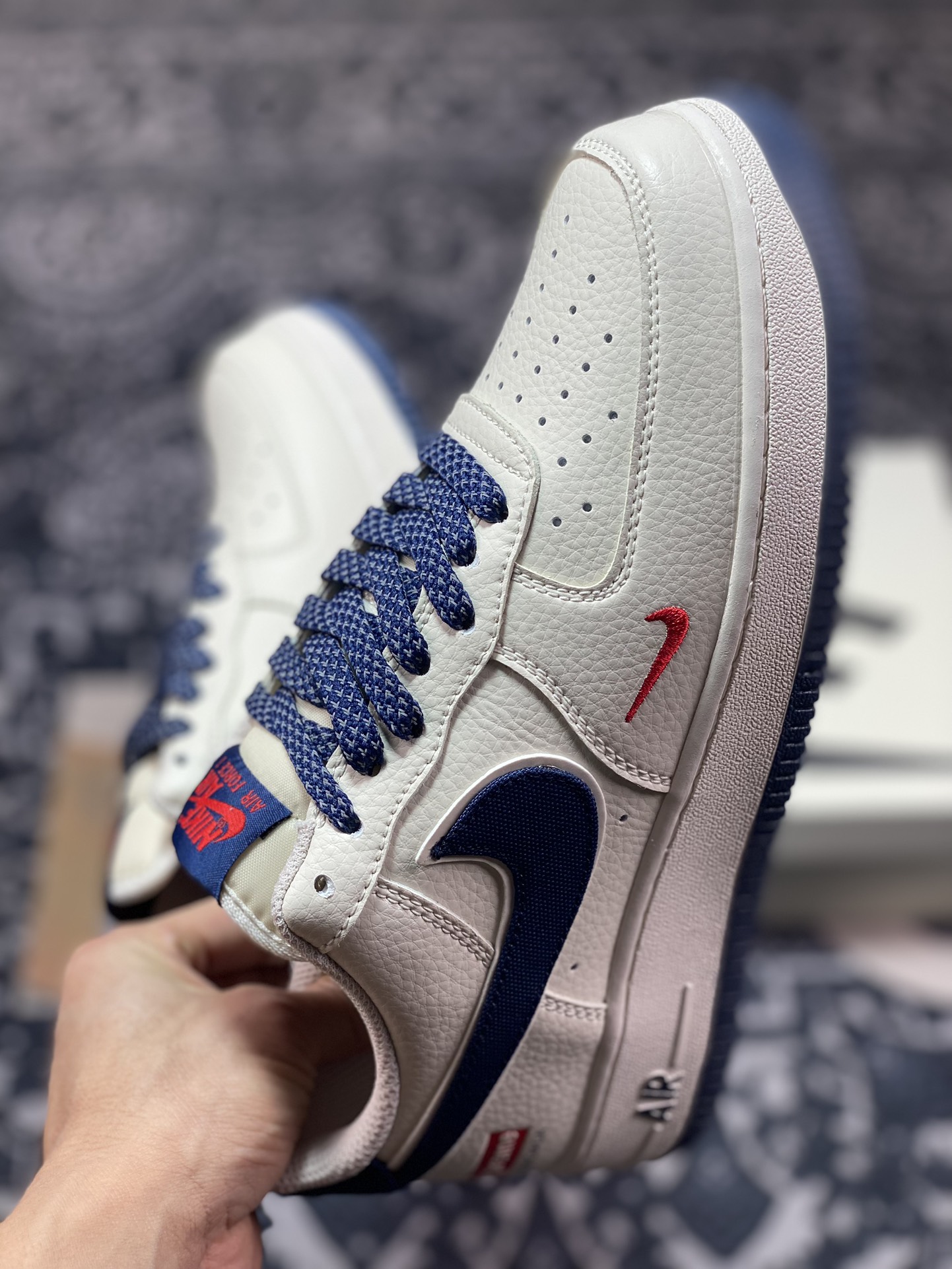 SUP x Air Force 1 Low joint white and dark blue HD9888-003