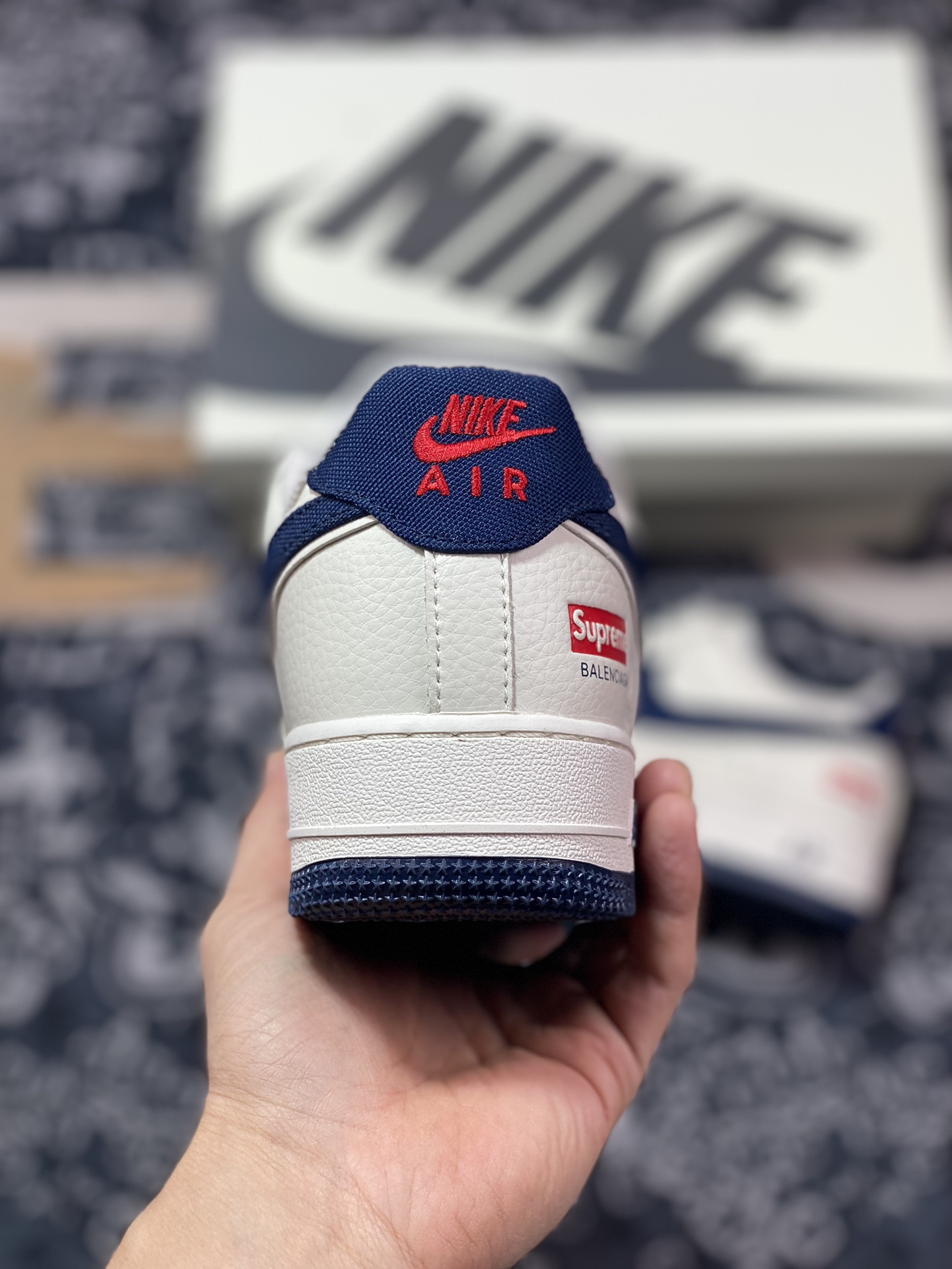 SUP x Air Force 1 Low joint white and dark blue HD9888-003