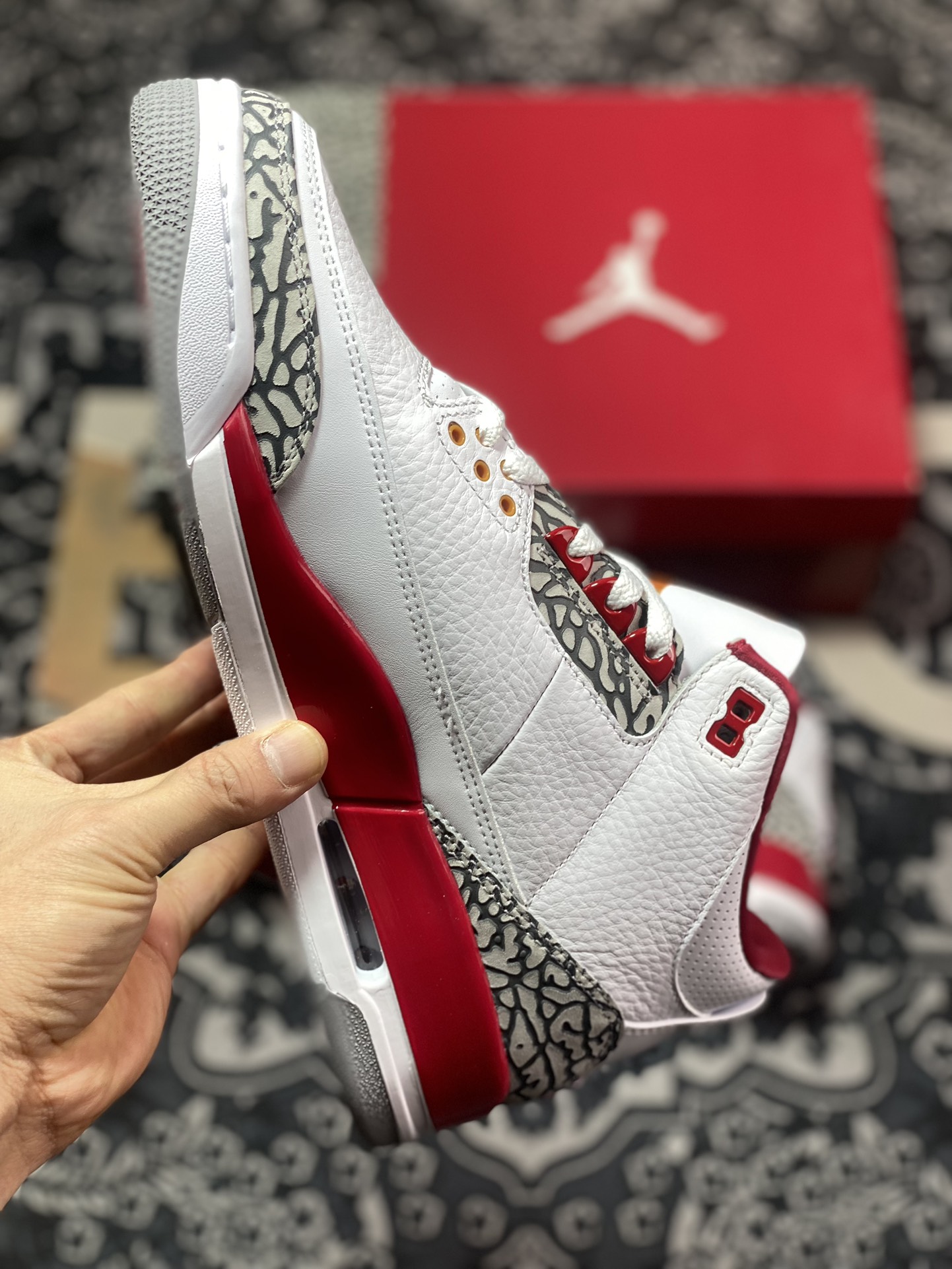 优选 老汪纯原生产线 Air Jordan AJ3 Retro 白酒红 CT8532-126