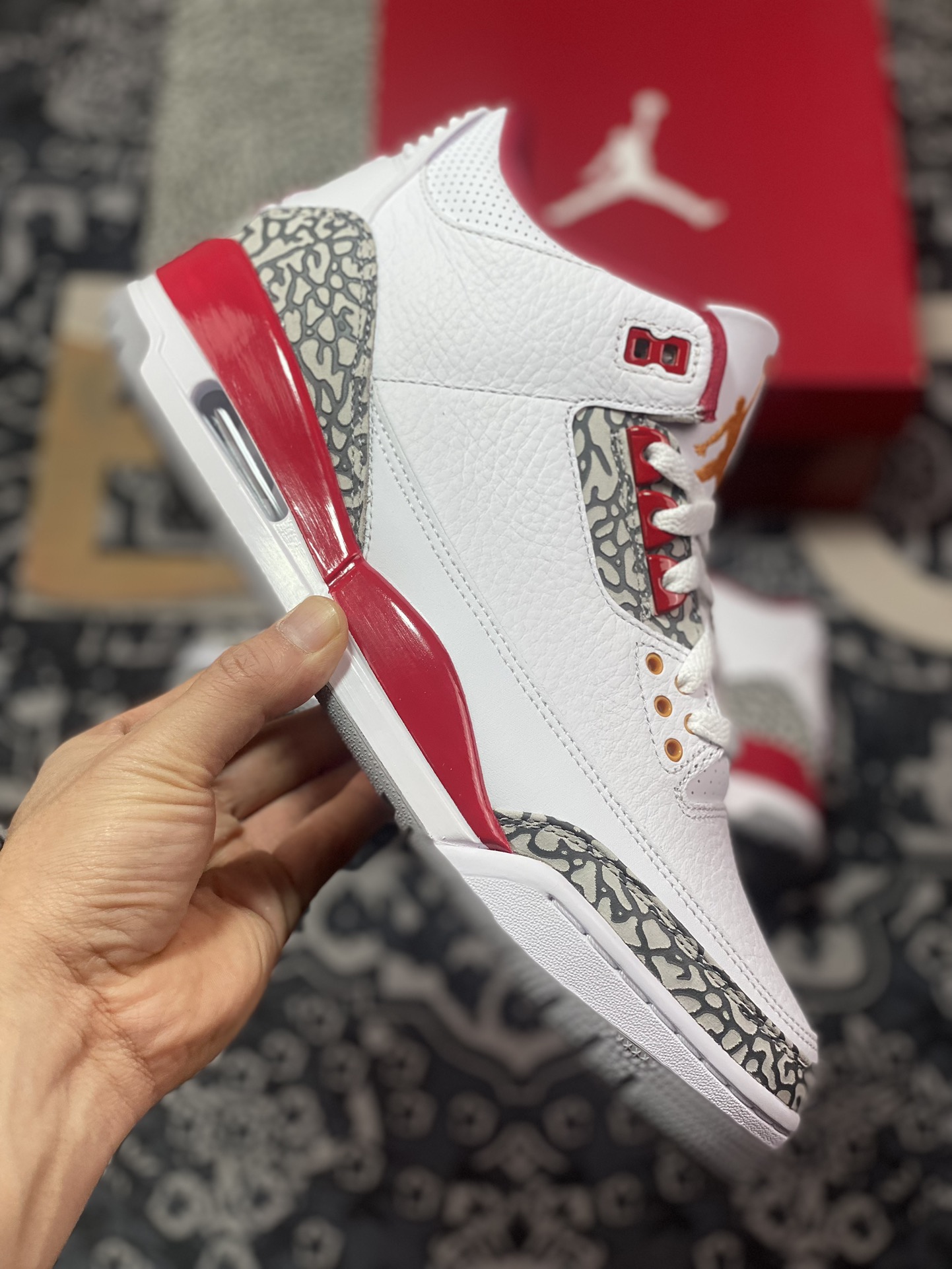优选 老汪纯原生产线 Air Jordan AJ3 Retro 白酒红 CT8532-126