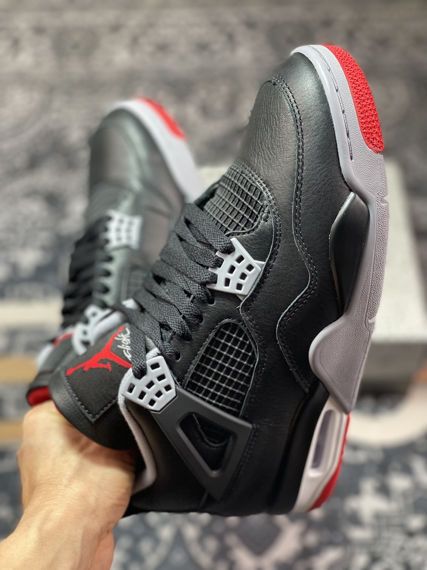 D5500  优选 Air Jordan 4 Retro  ” Bred Reimagined ” AJ4乔4 黑红 文化篮球鞋 FV5029-006