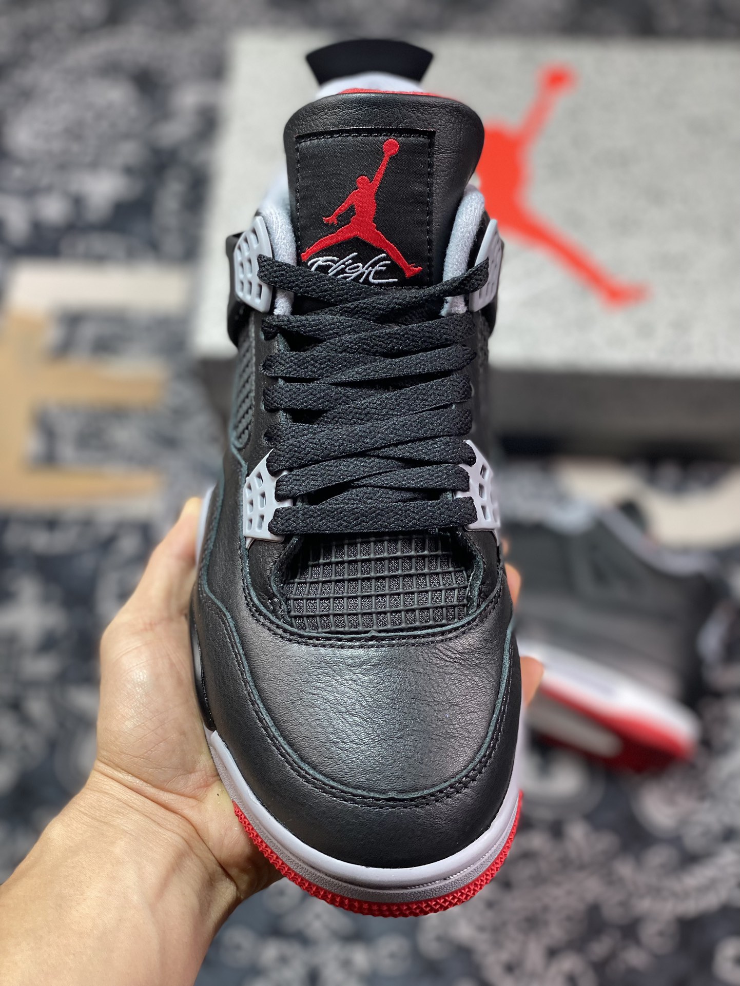 D5500  优选 Air Jordan 4 Retro  ” Bred Reimagined ” AJ4乔4 黑红 文化篮球鞋 FV5029-006