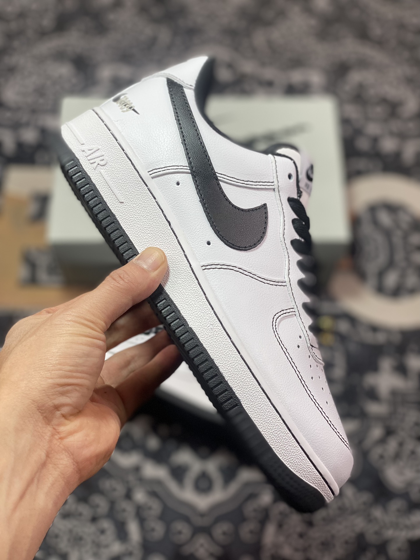 220 耐克Nike Air Force 1’07 Low"Rucker Park"空军一号板鞋“皮革白黑车线街球”CT2585-001