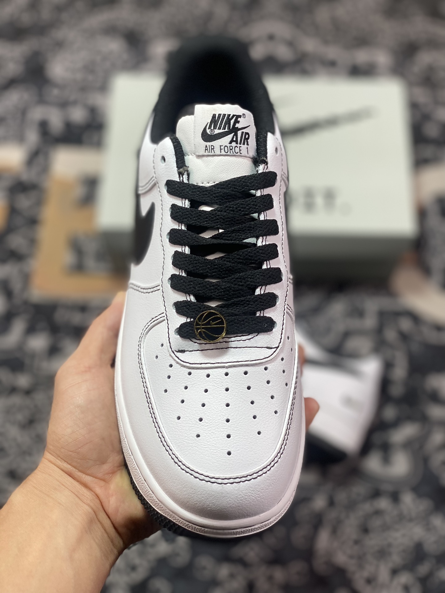 220 耐克Nike Air Force 1’07 Low"Rucker Park"空军一号板鞋“皮革白黑车线街球”CT2585-001